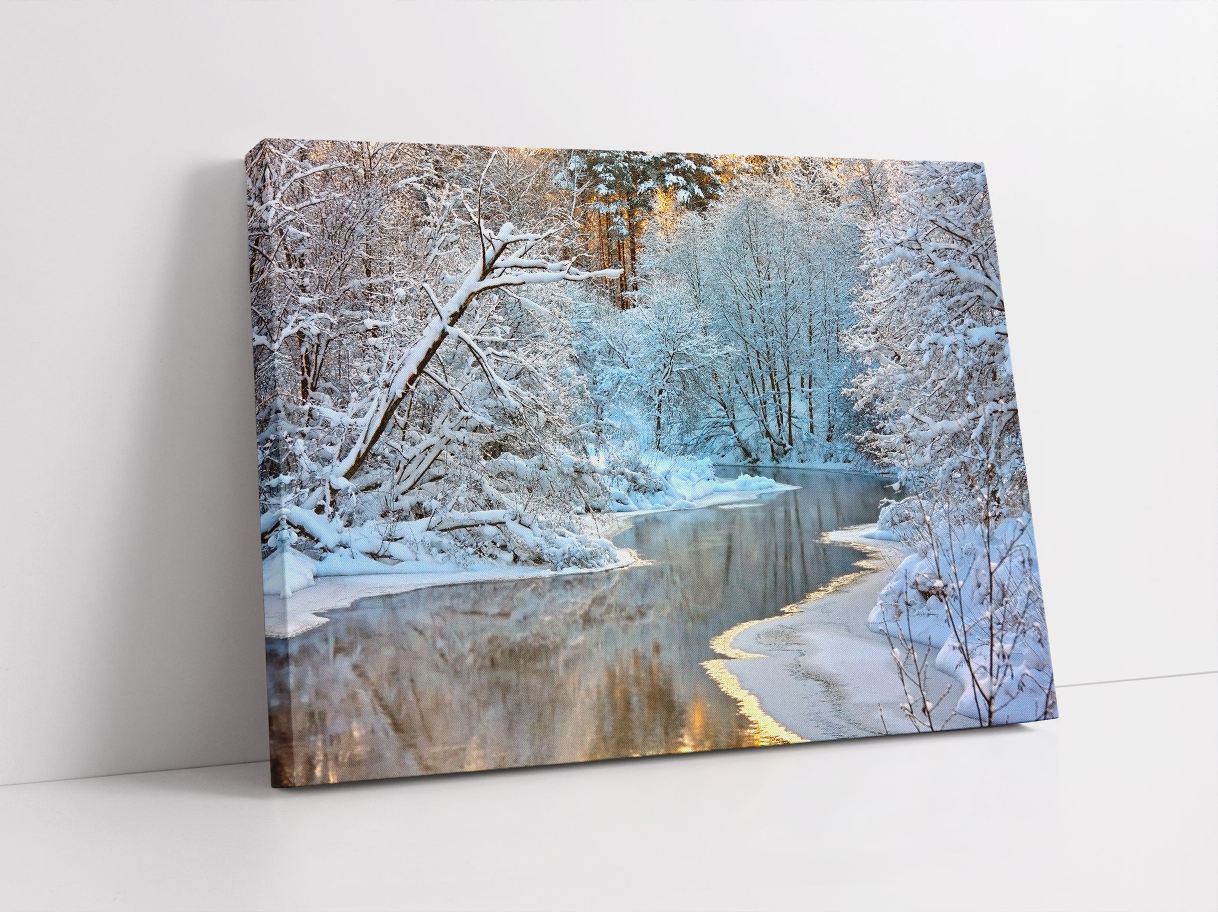 Atemberaubende Winterlandschaft Leinwandbild Studio