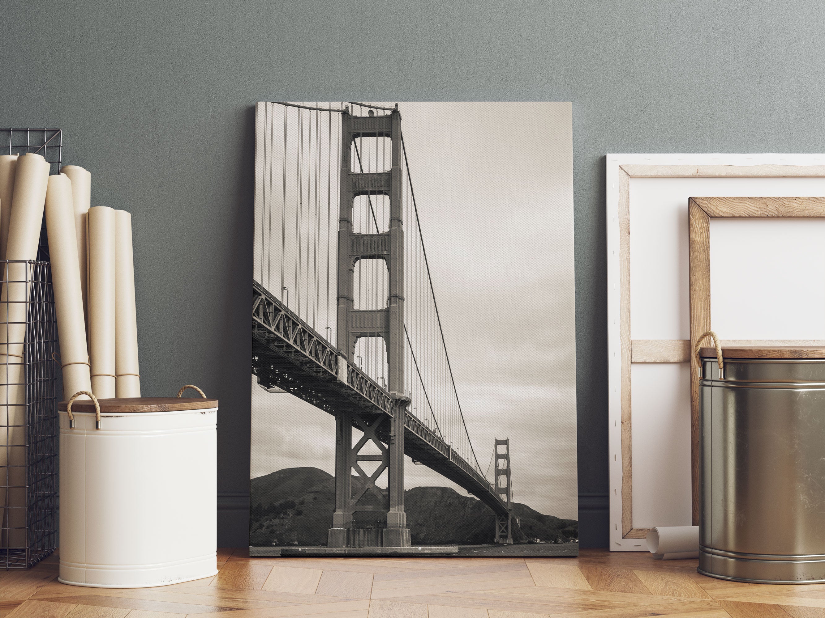 Blick auf Brücke in San Francisco Leinwandbild Sofa