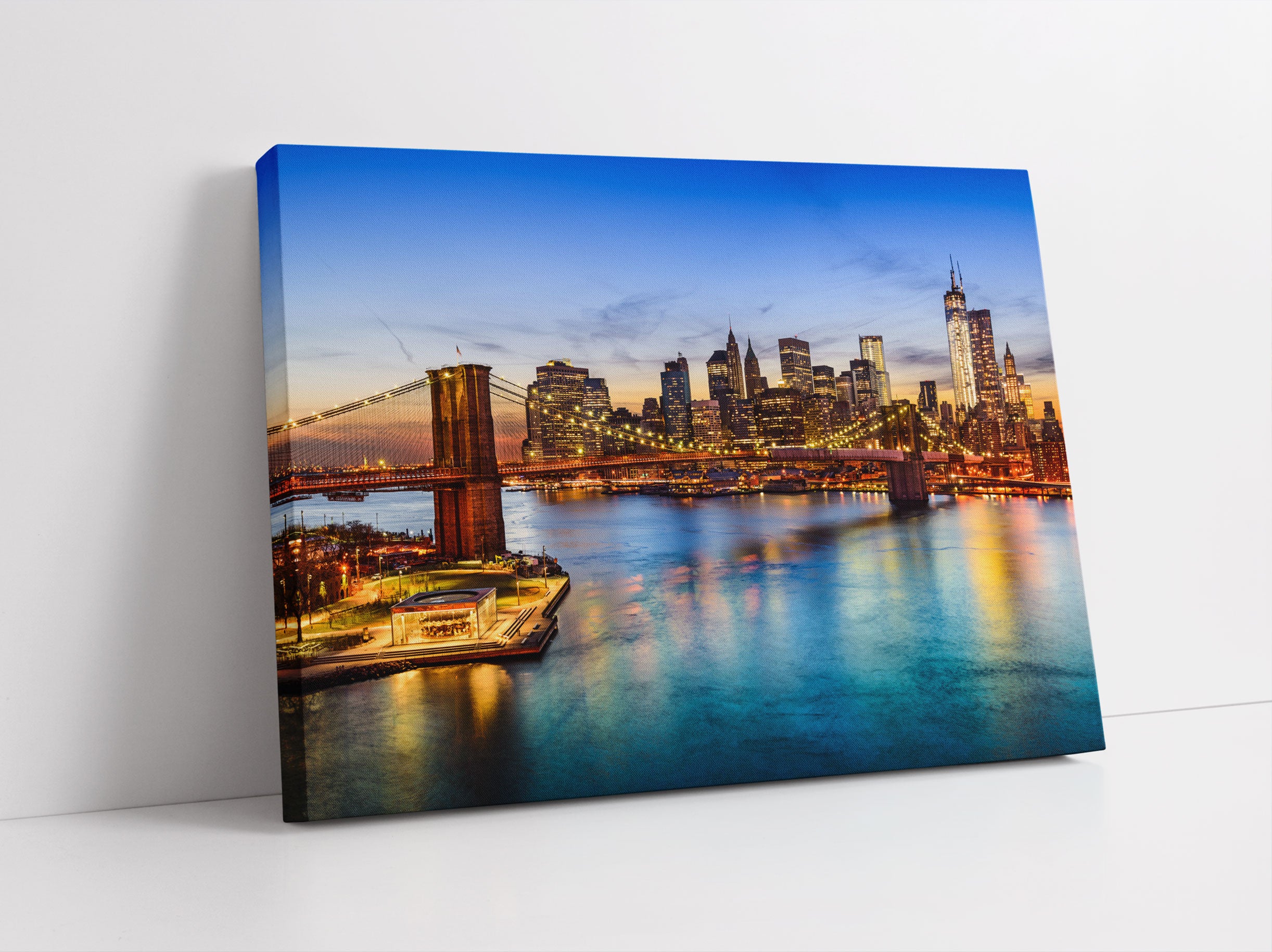 Blick auf Brooklyn Bridge Leinwandbild Studio