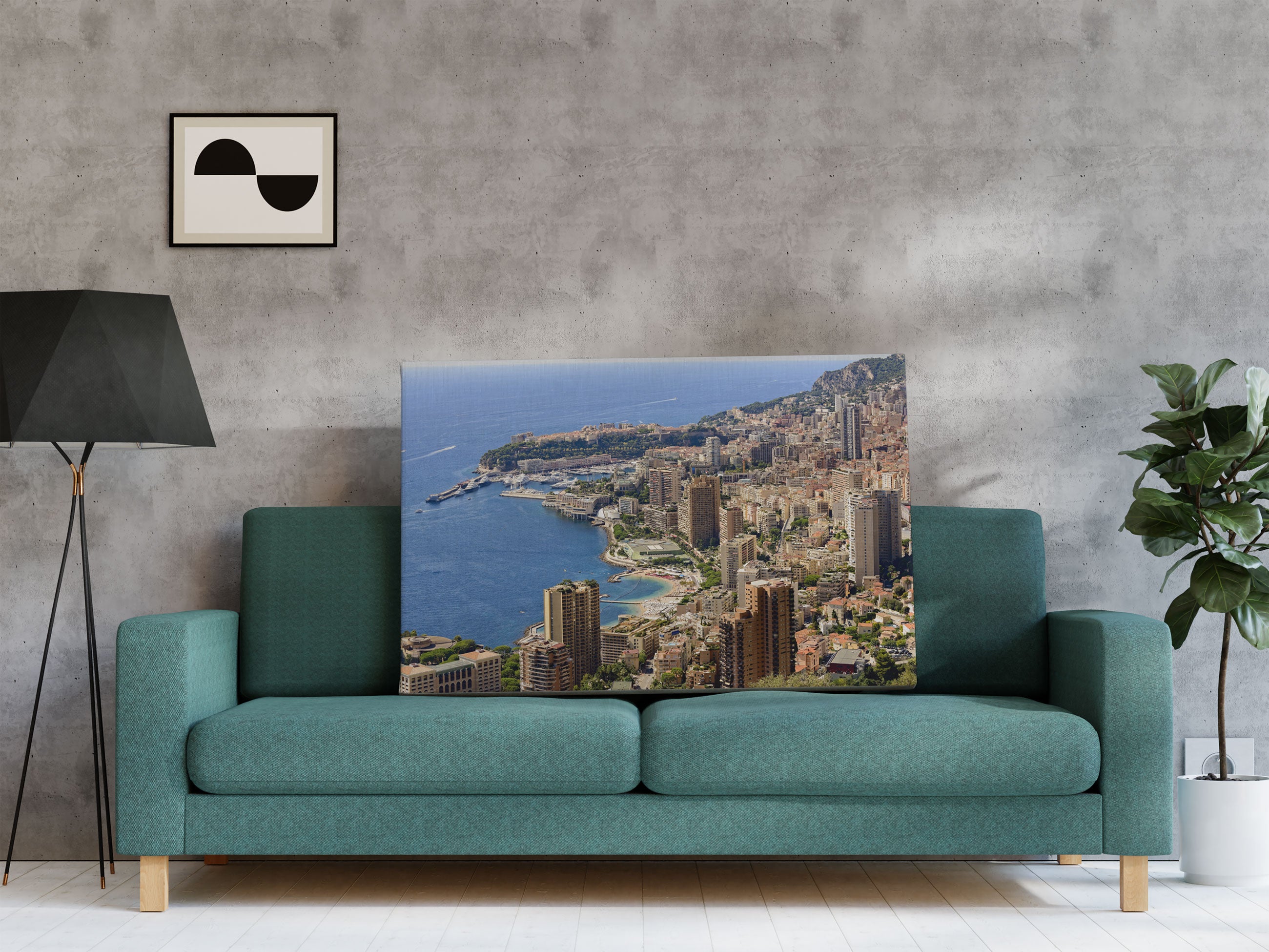 Blick auf das Monte Carlo Leinwandbild Regal