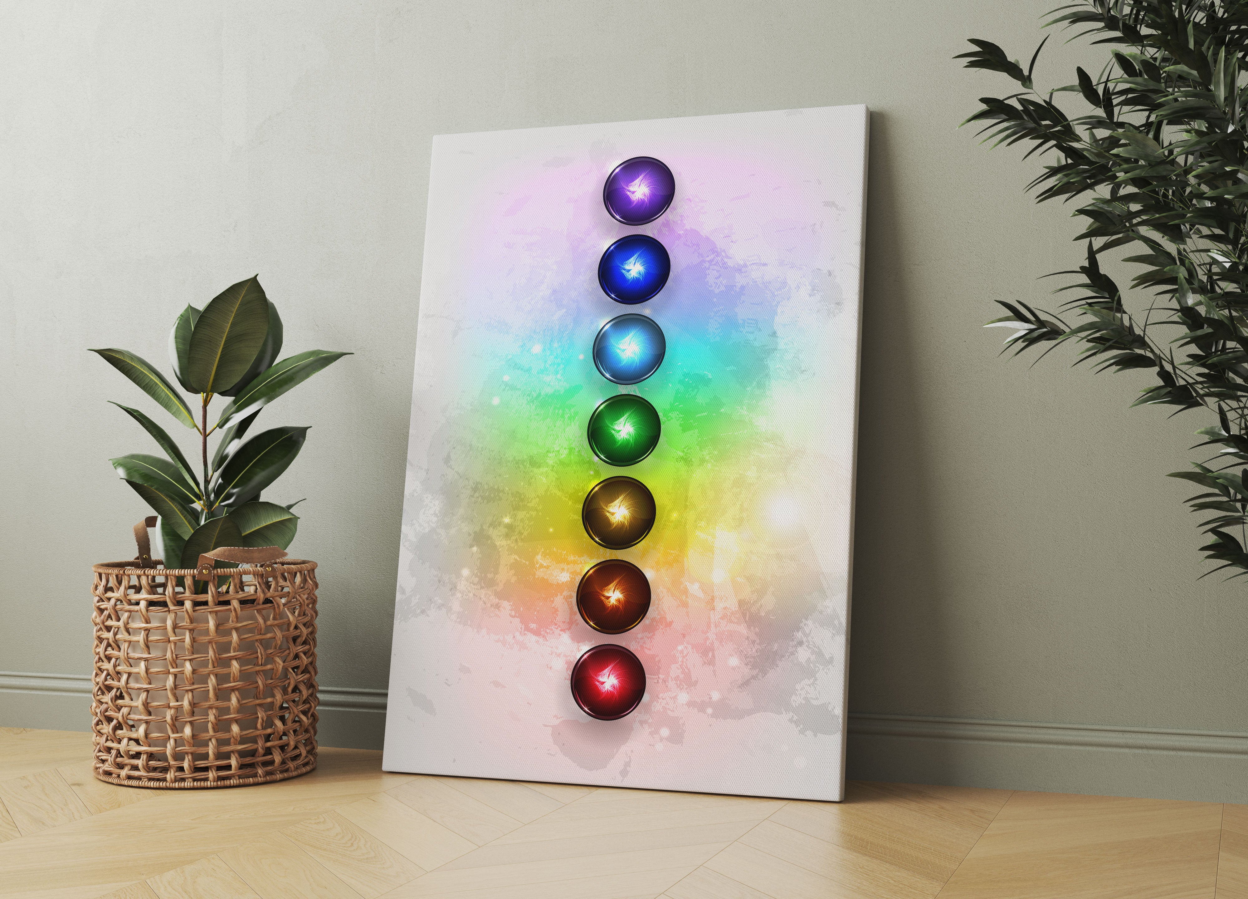 Chakra Eneregieelemente Leinwandbild Wohnzimmer