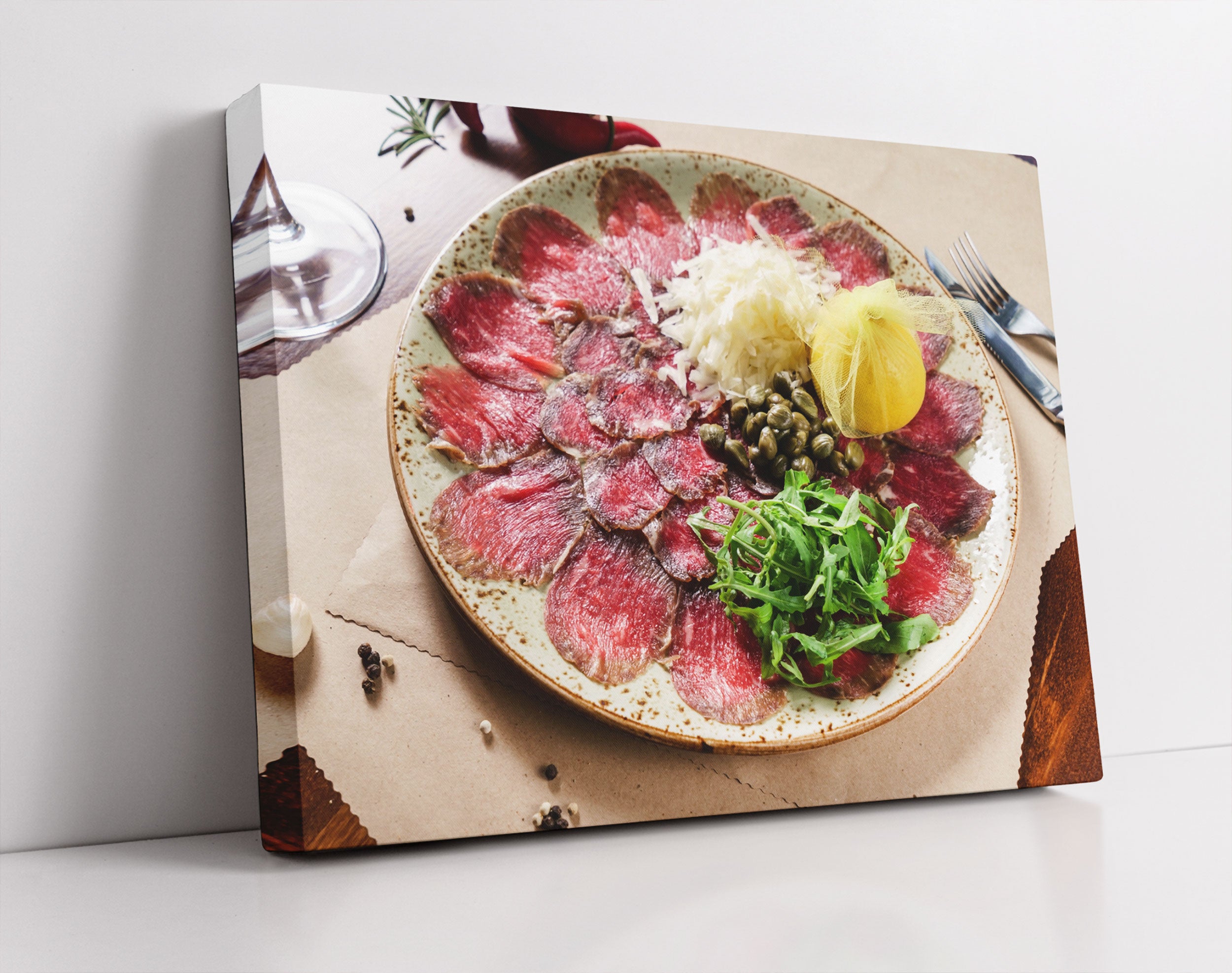 appetitliches Carpaccio - Leinwandbild