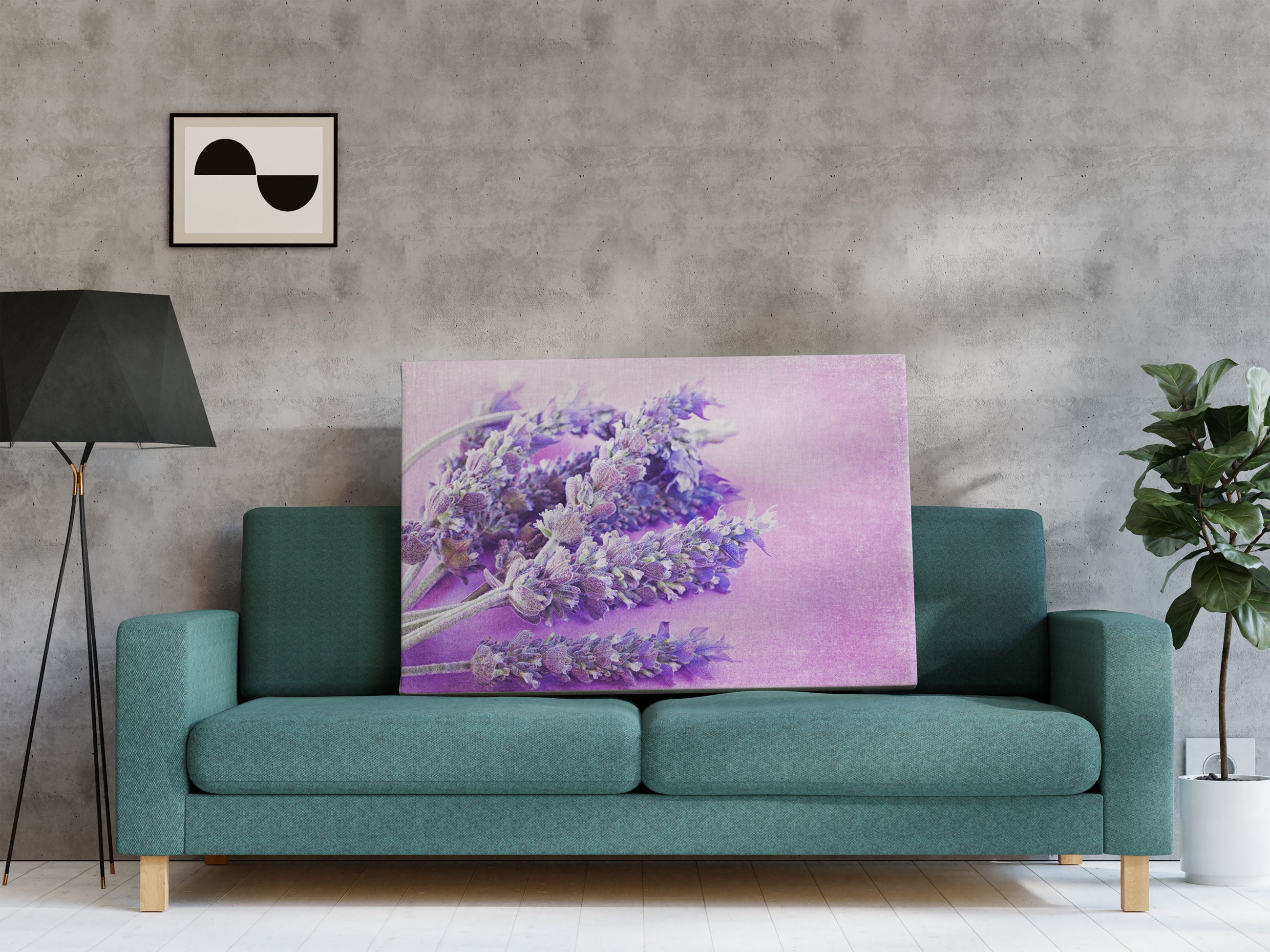 getrockneter Lavendel Leinwandbild Regal