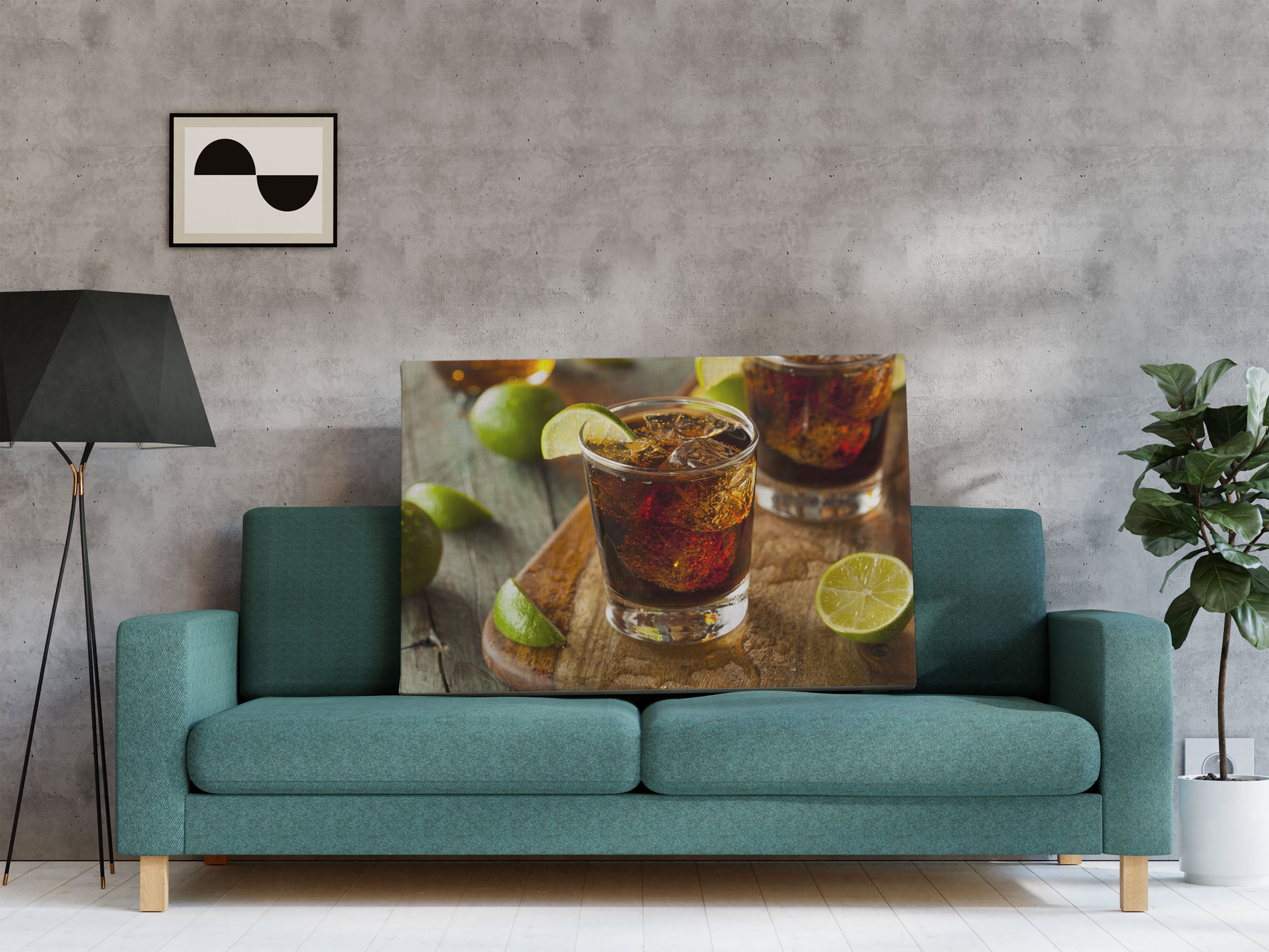 Erfrischender Cuba Libre Leinwandbild Regal