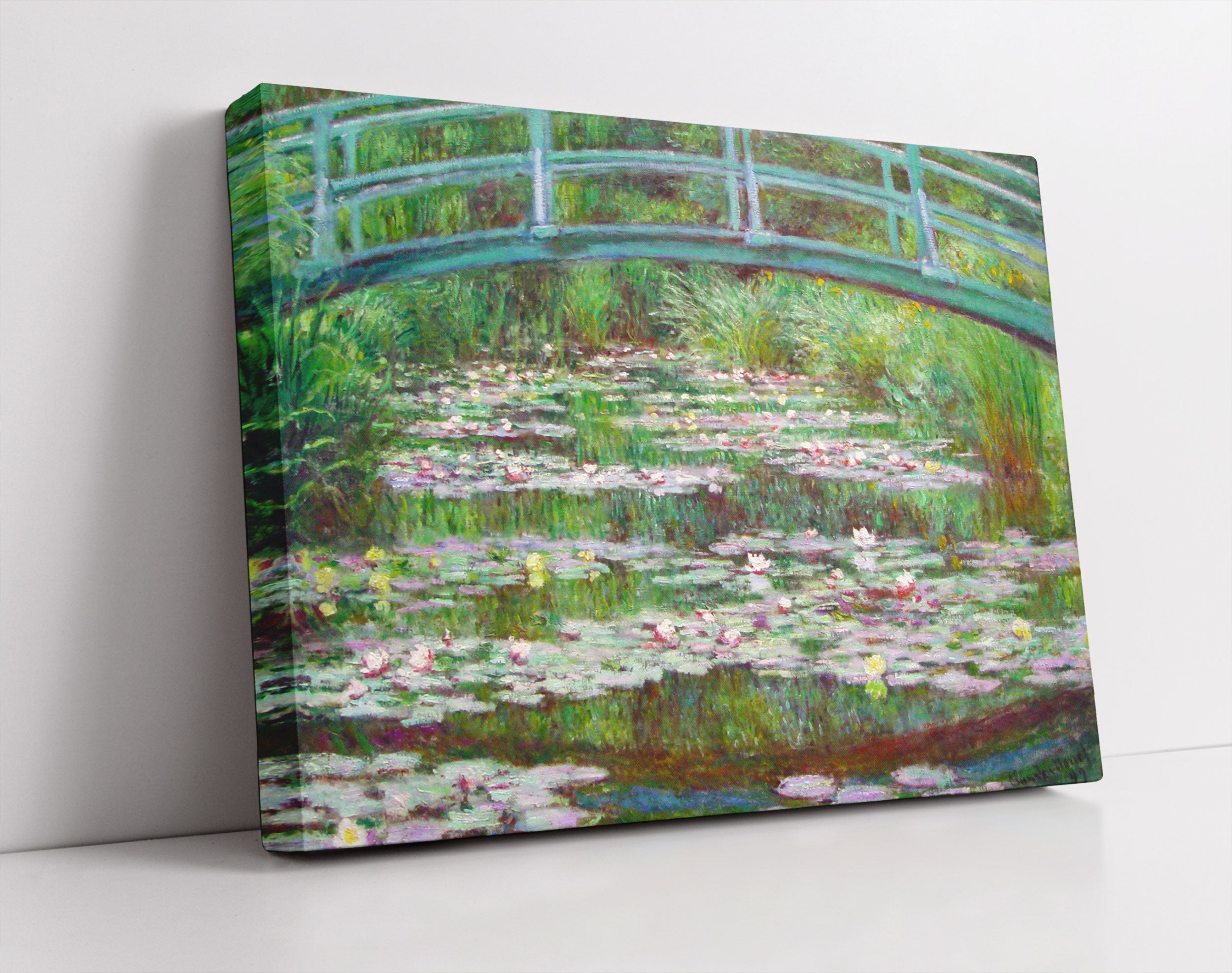 Claude Monet - japanische Brücke über den Seerosenteich I, Leinwandbild