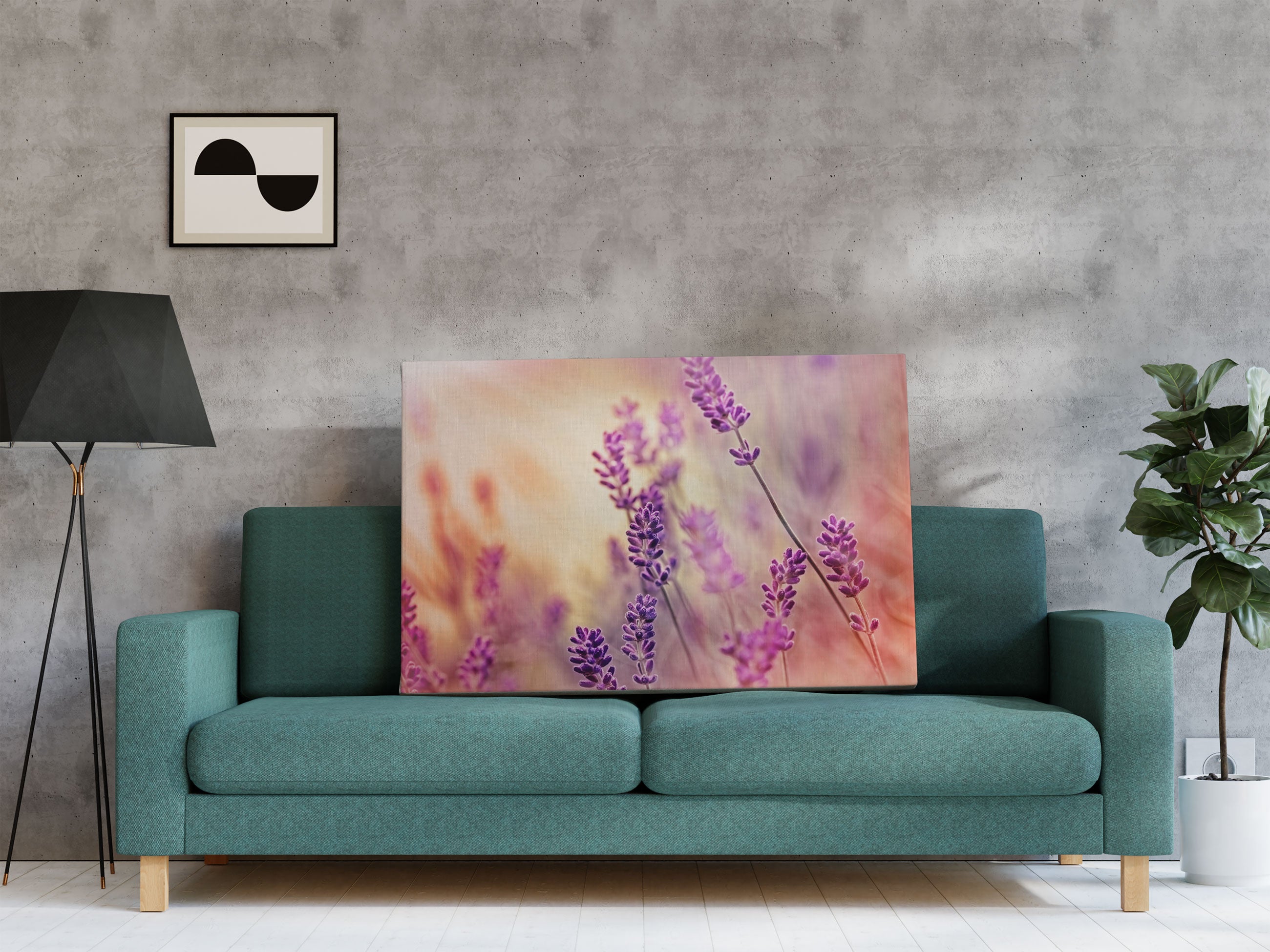 Eleganter Lavendel Leinwandbild Regal