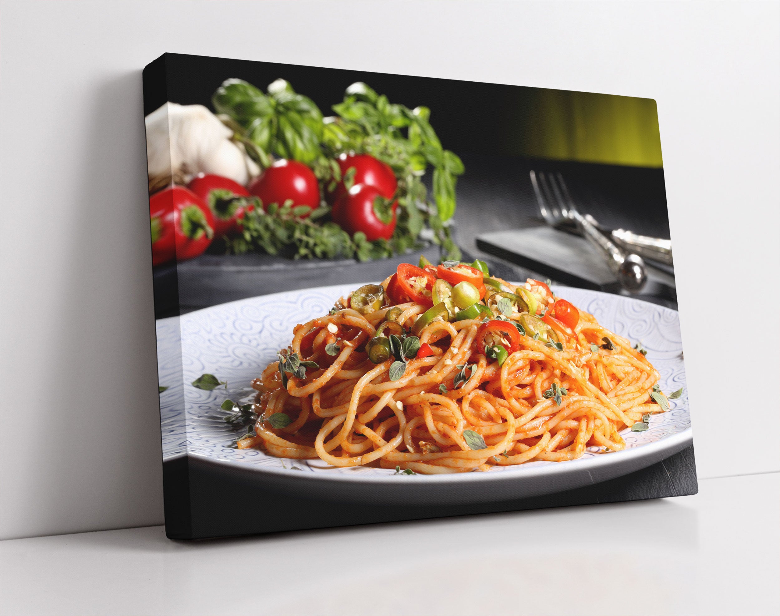 Leckere Spaghetti Italia - Leinwandbild