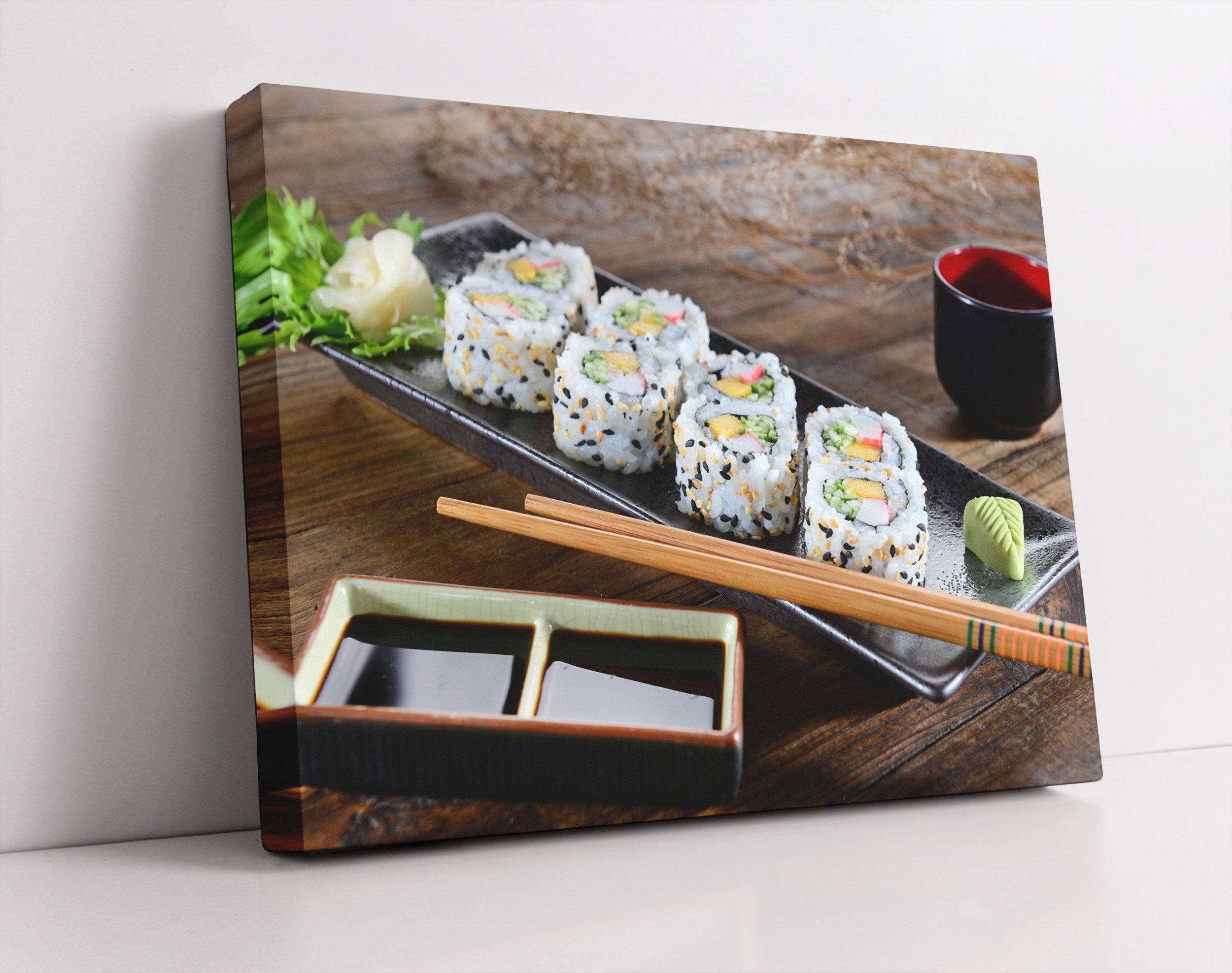 Delikate Inside Out Sushi Rollen - Leinwandbild