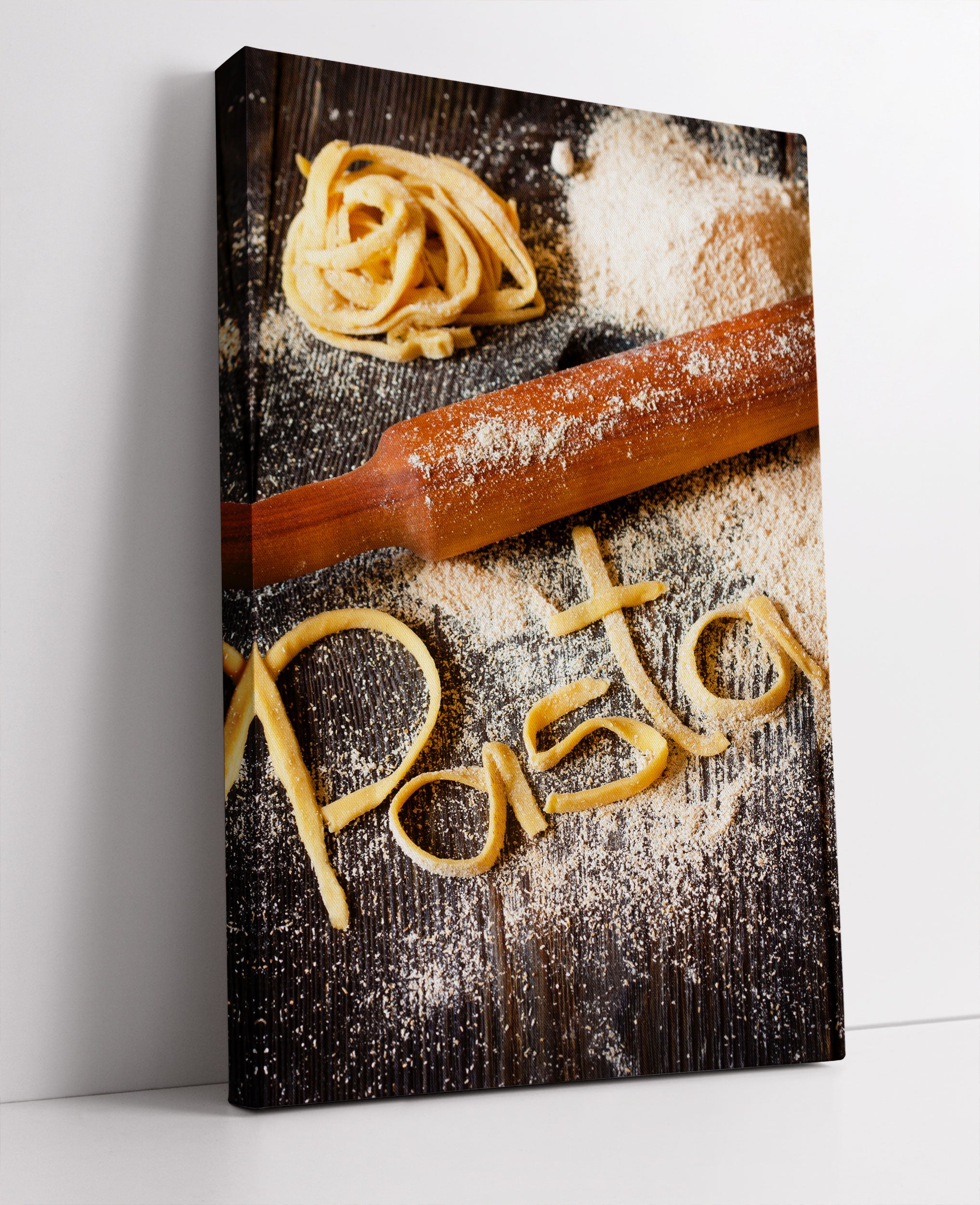 Frische Nudeln Pasta Italia Leinwandbild Studio