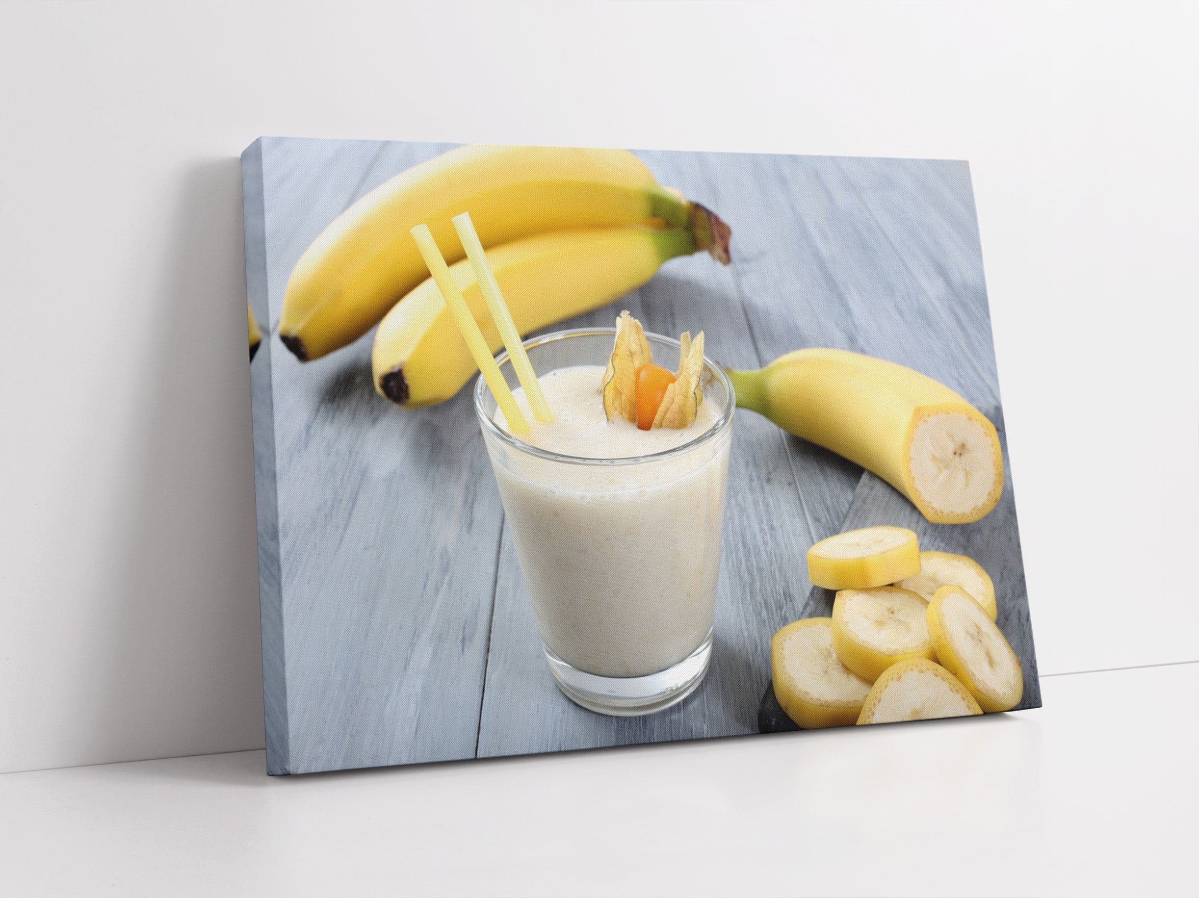 Verführerischer Bananenshake Leinwandbild Studio