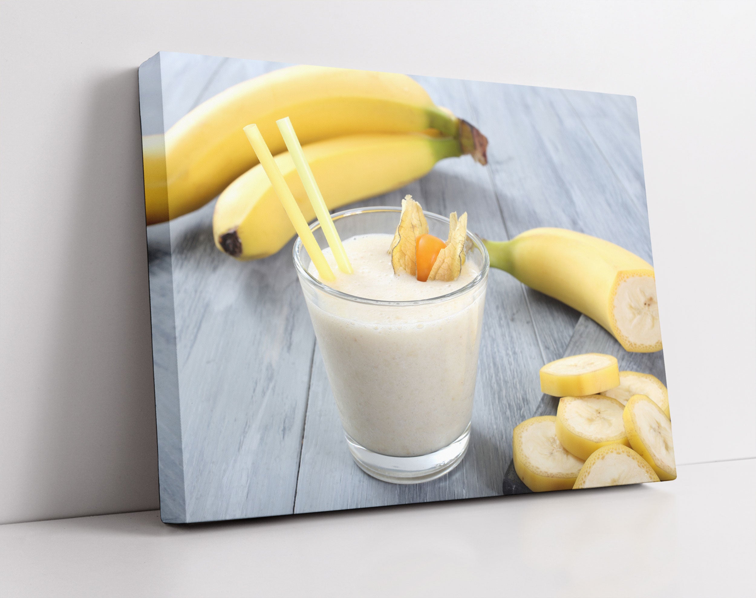 Verführerischer Bananenshake - Leinwandbild