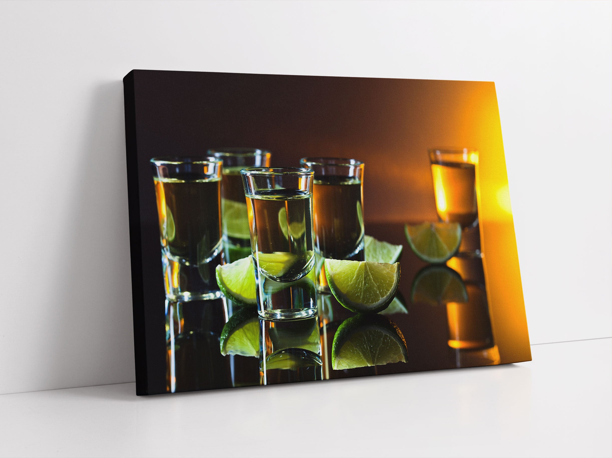 Tequila mit Limetten Leinwandbild Studio