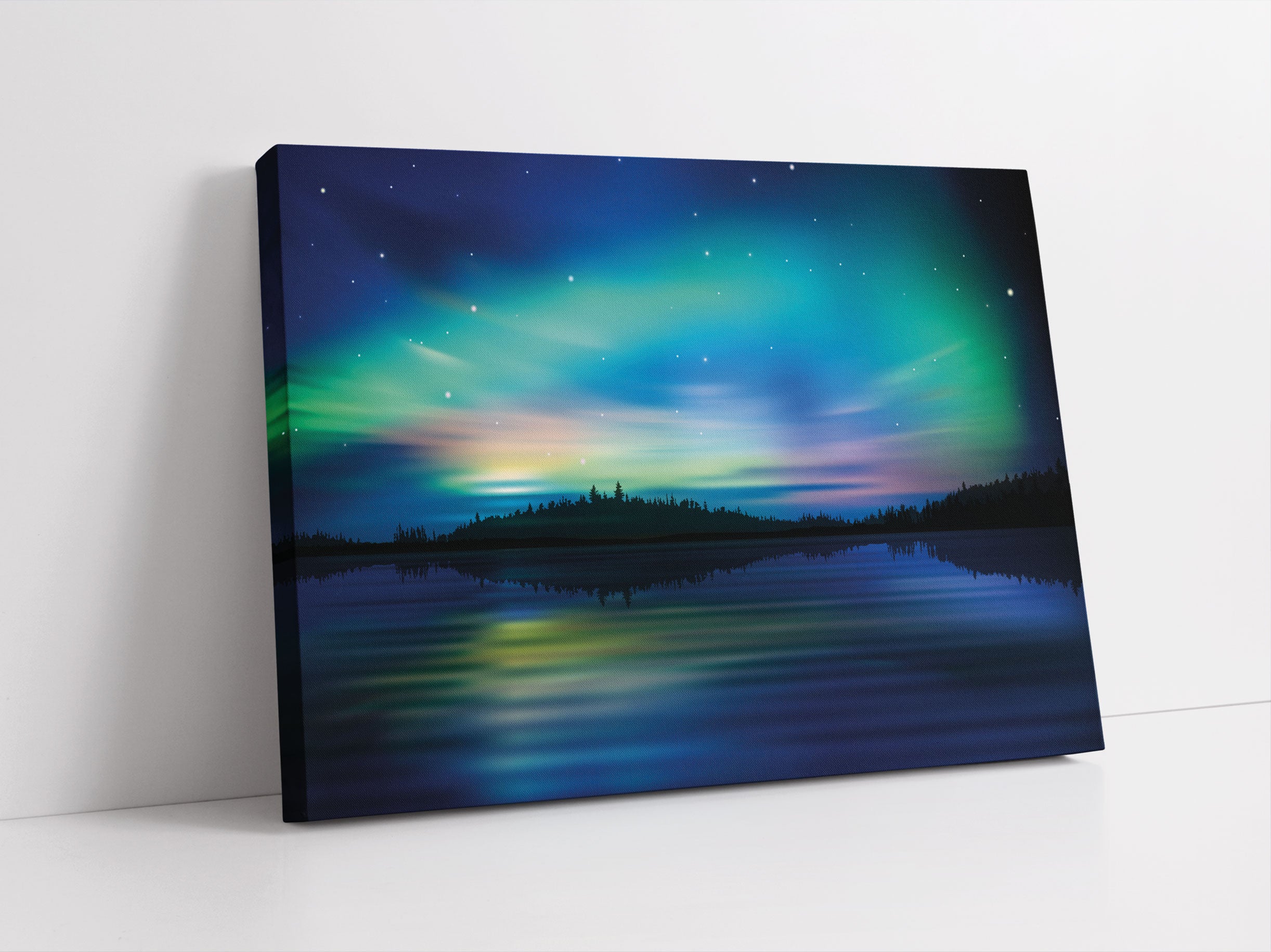 Finnische Polarlichter Leinwandbild Studio