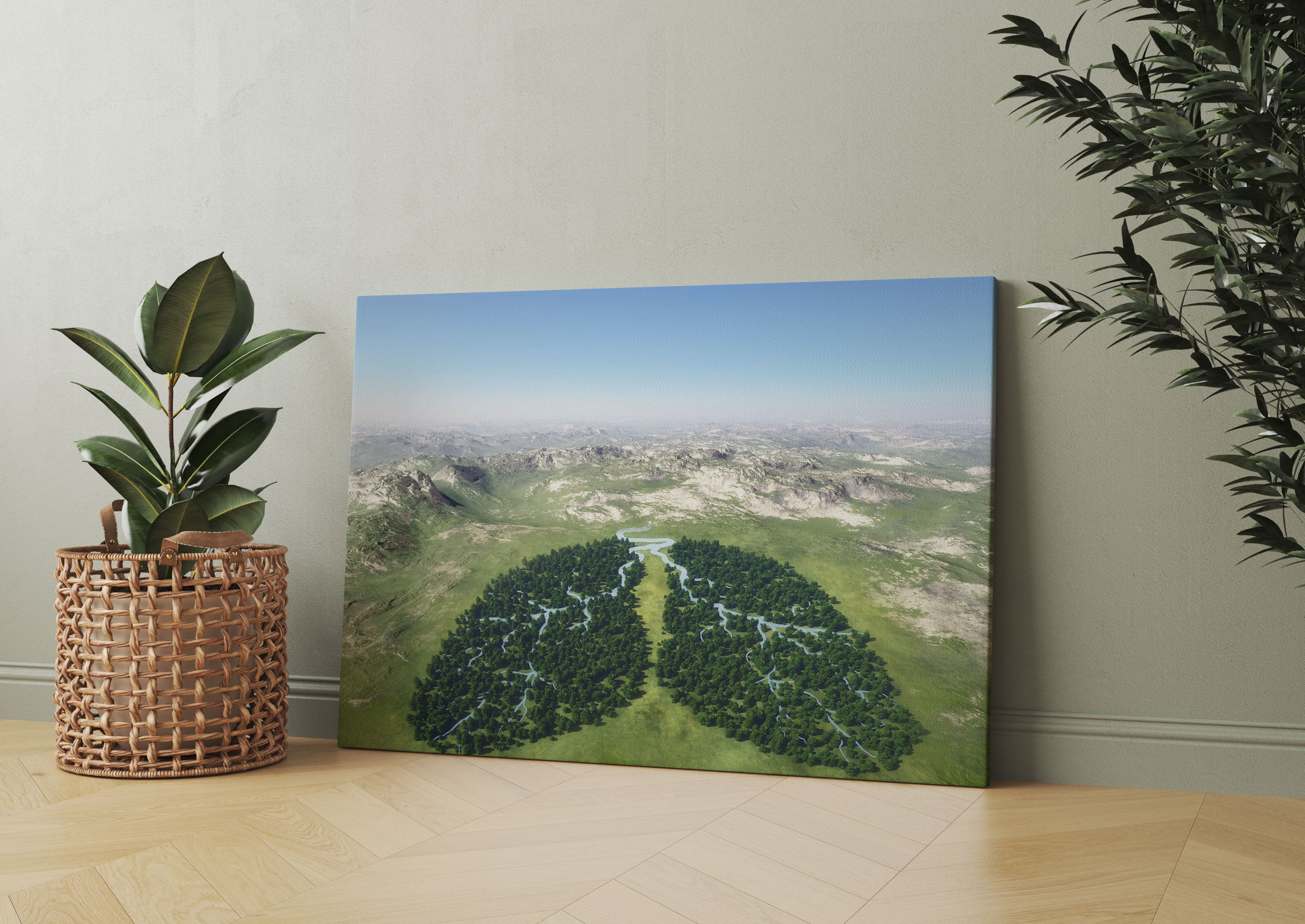 Grüne Lunge der Natur Leinwandbild Wohnzimmer