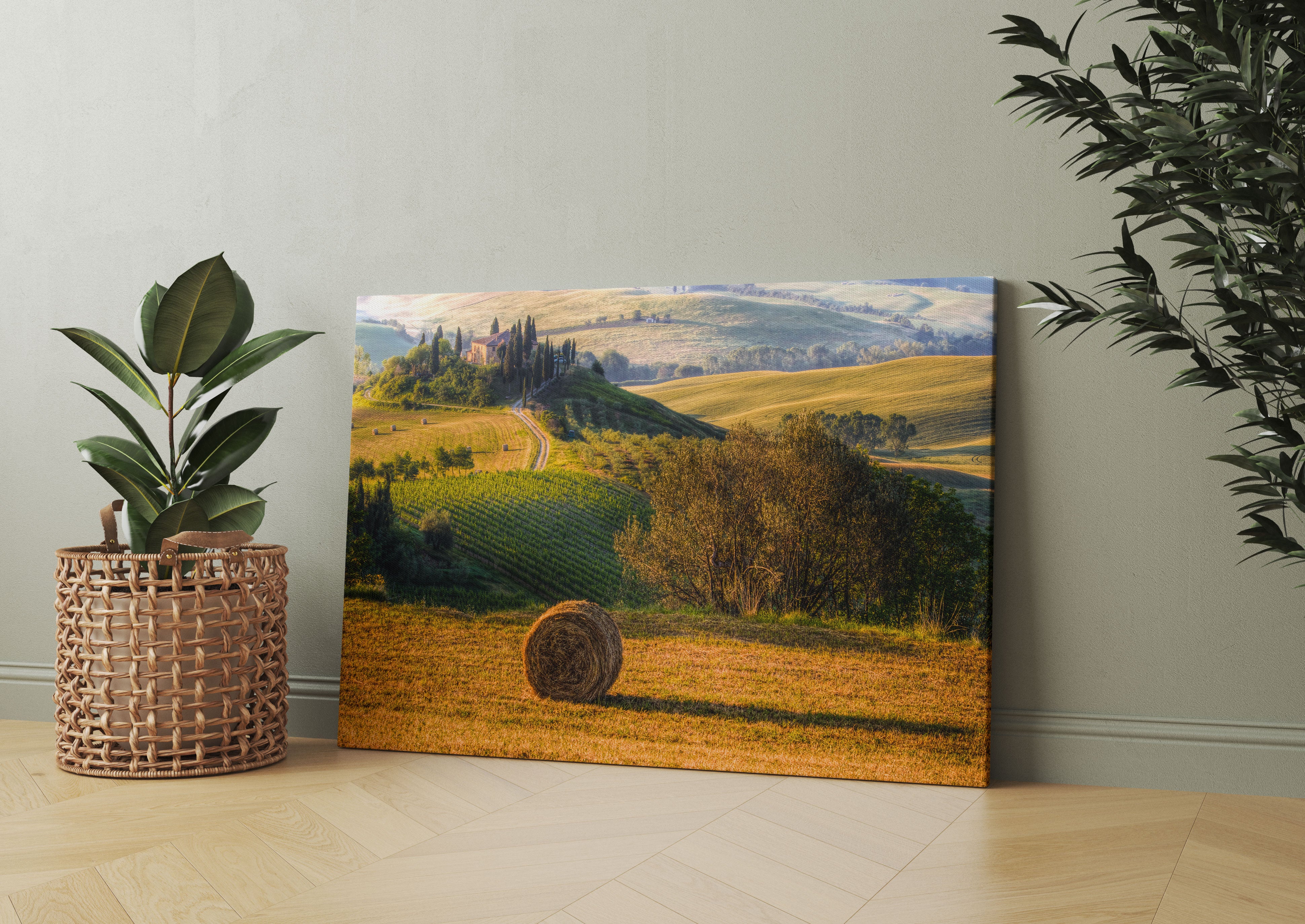 Italienische Toskana Landschaft Leinwandbild Wohnzimmer