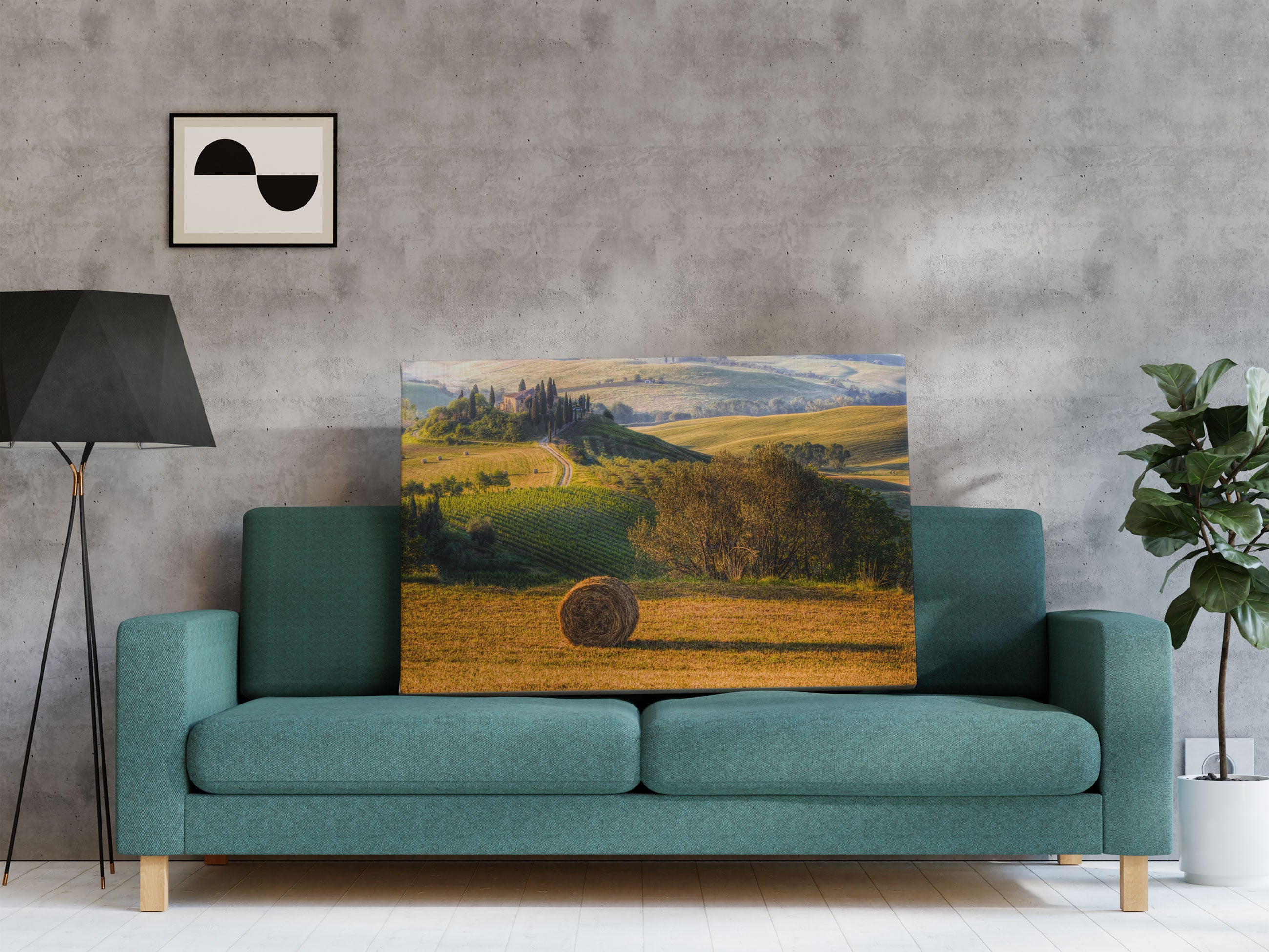 Italienische Toskana Landschaft Leinwandbild Regal