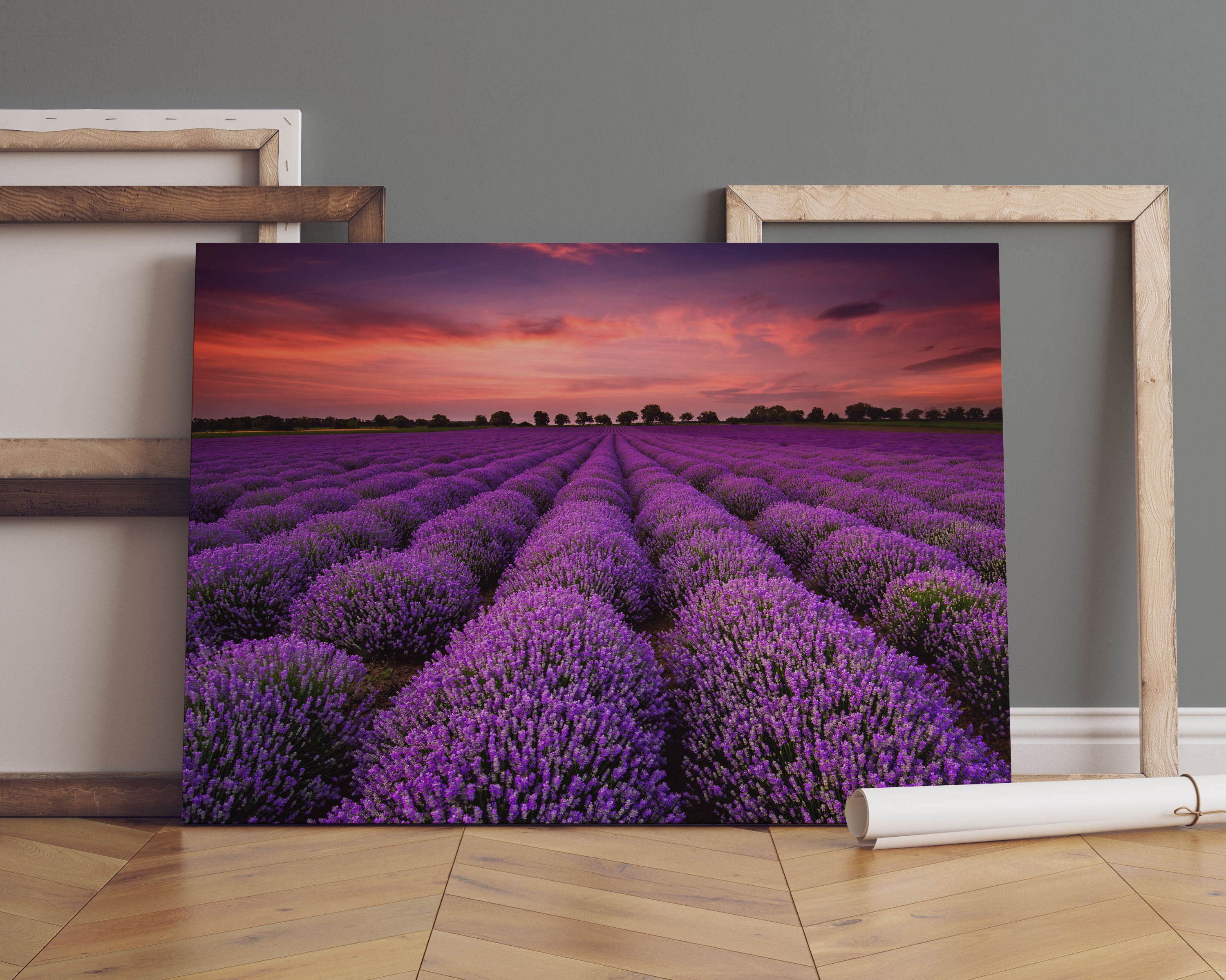 Wunderschöne Lavendel Provence Leinwandbild Sofa