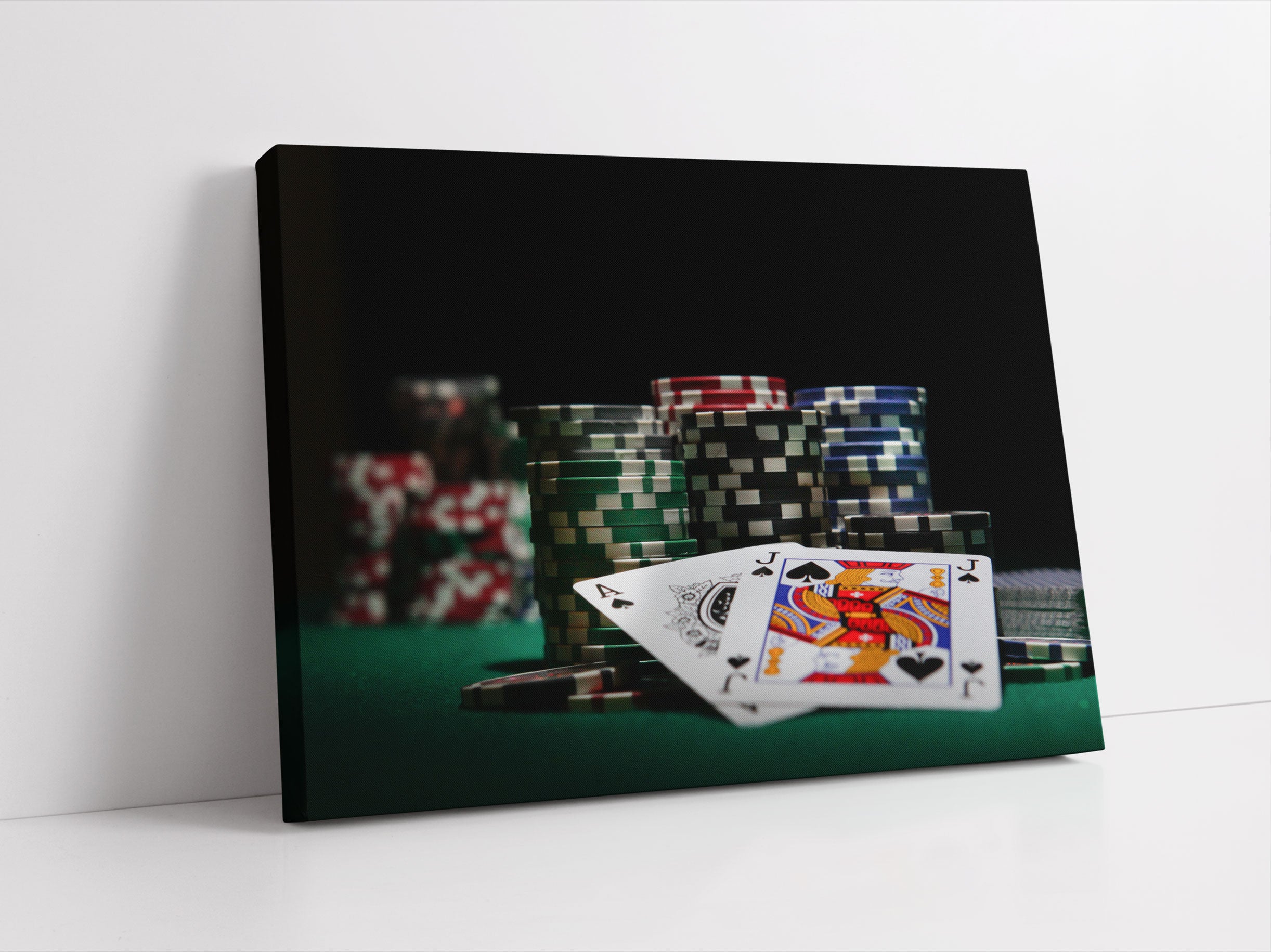 Pokertisch Las Vegas Leinwandbild Studio