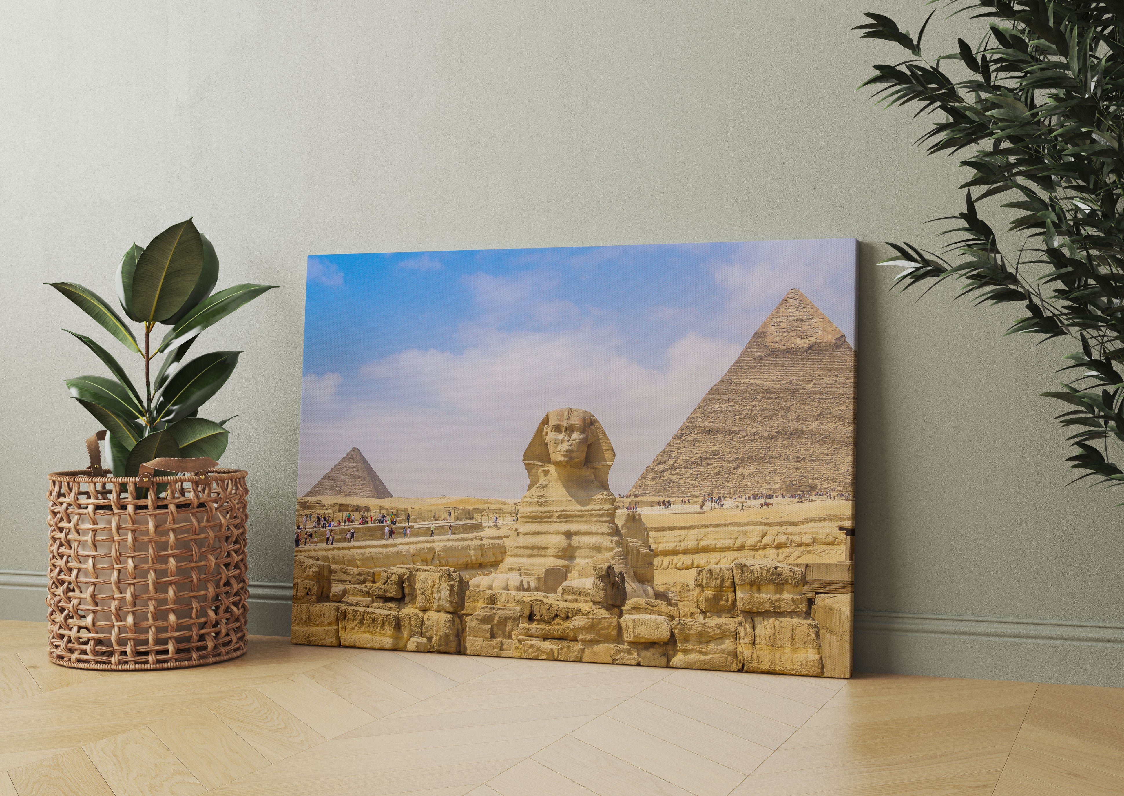 Große Sphinx von Gizeh Leinwandbild Wohnzimmer