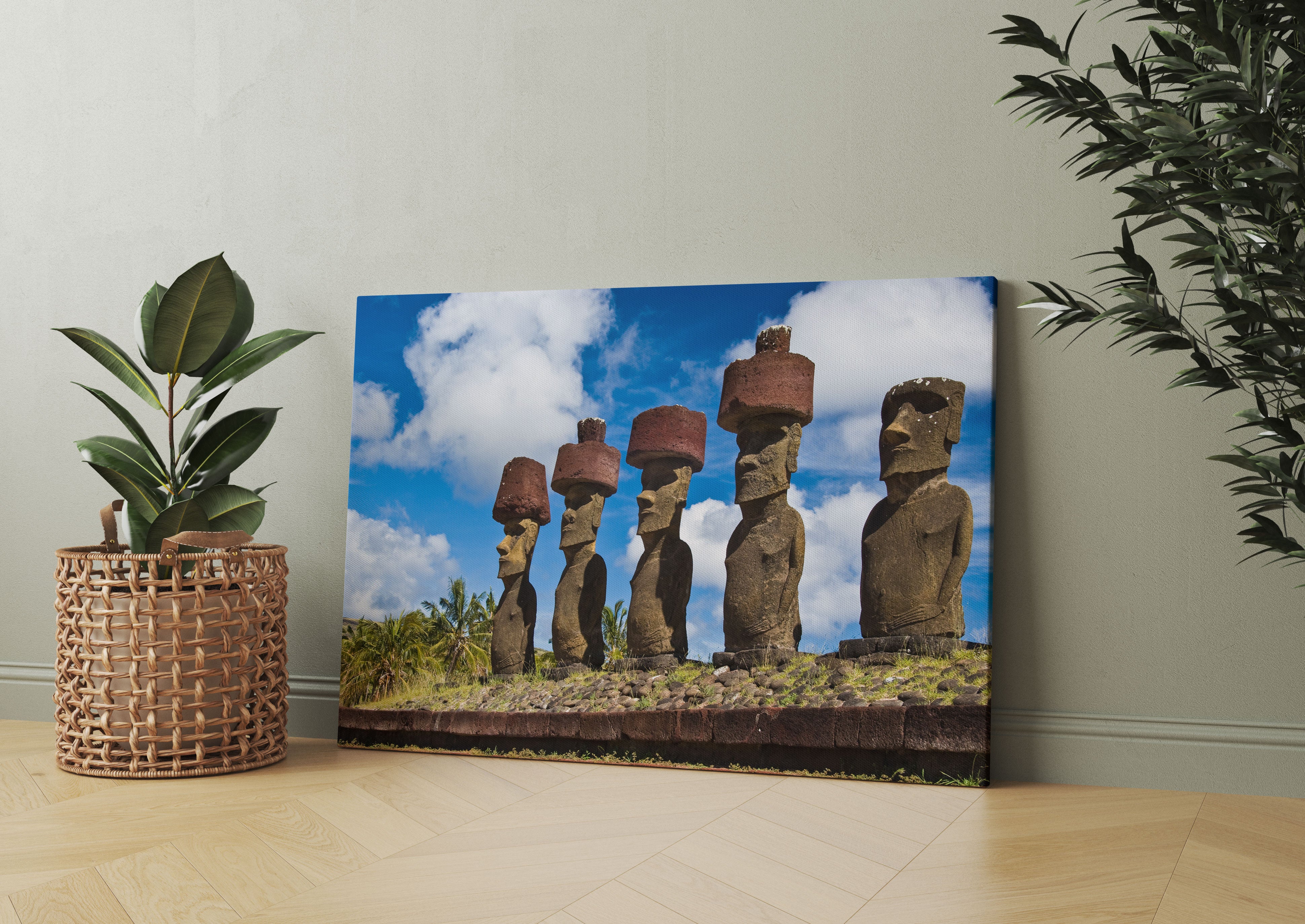 Moai Statuen Osterinseln Leinwandbild Wohnzimmer