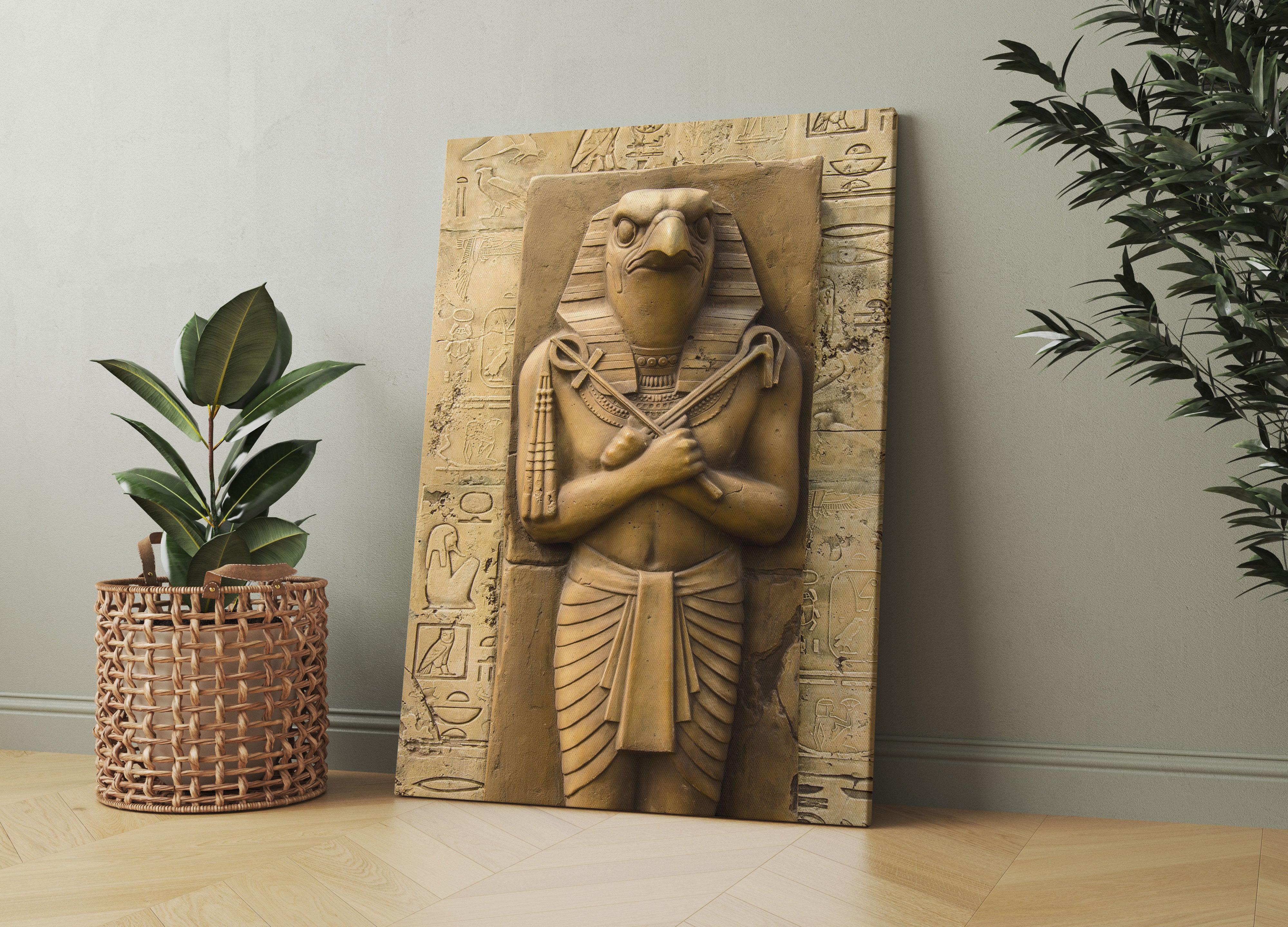 Ägyptischer Gott Horus Leinwandbild Wohnzimmer