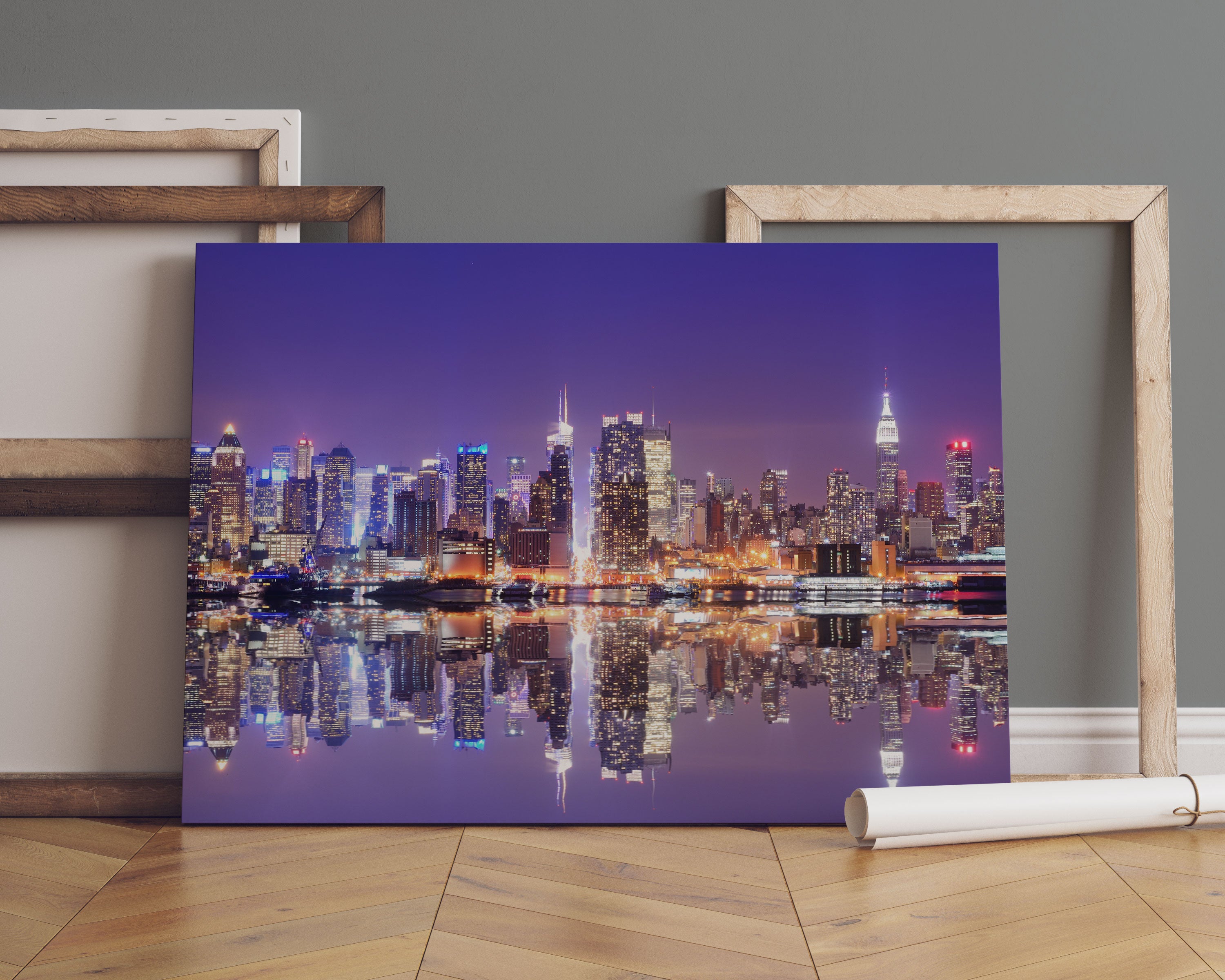 Manhattan Skyline Leinwandbild Sofa