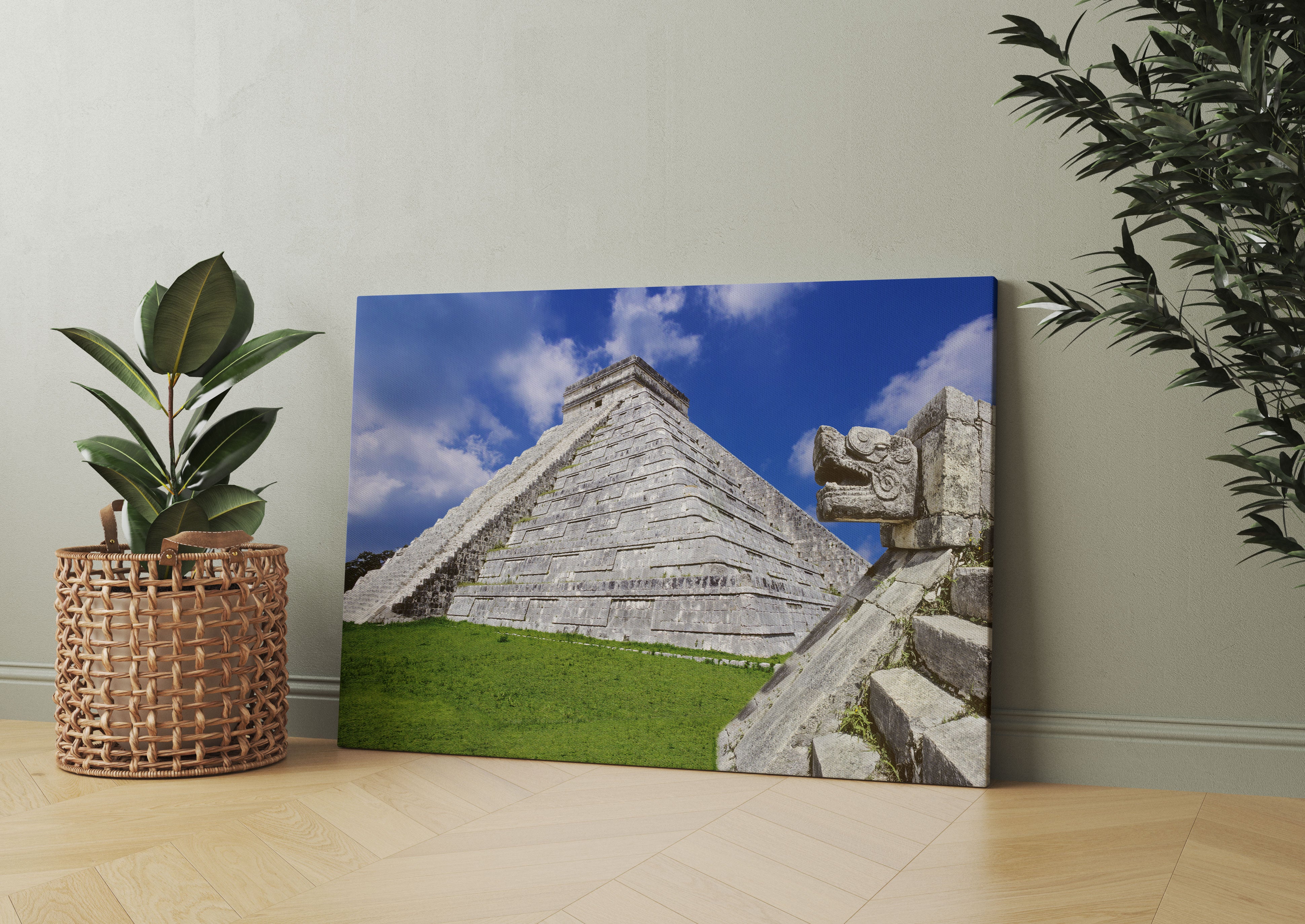 Schöner Maya Tempel in Mexiko Leinwandbild Wohnzimmer