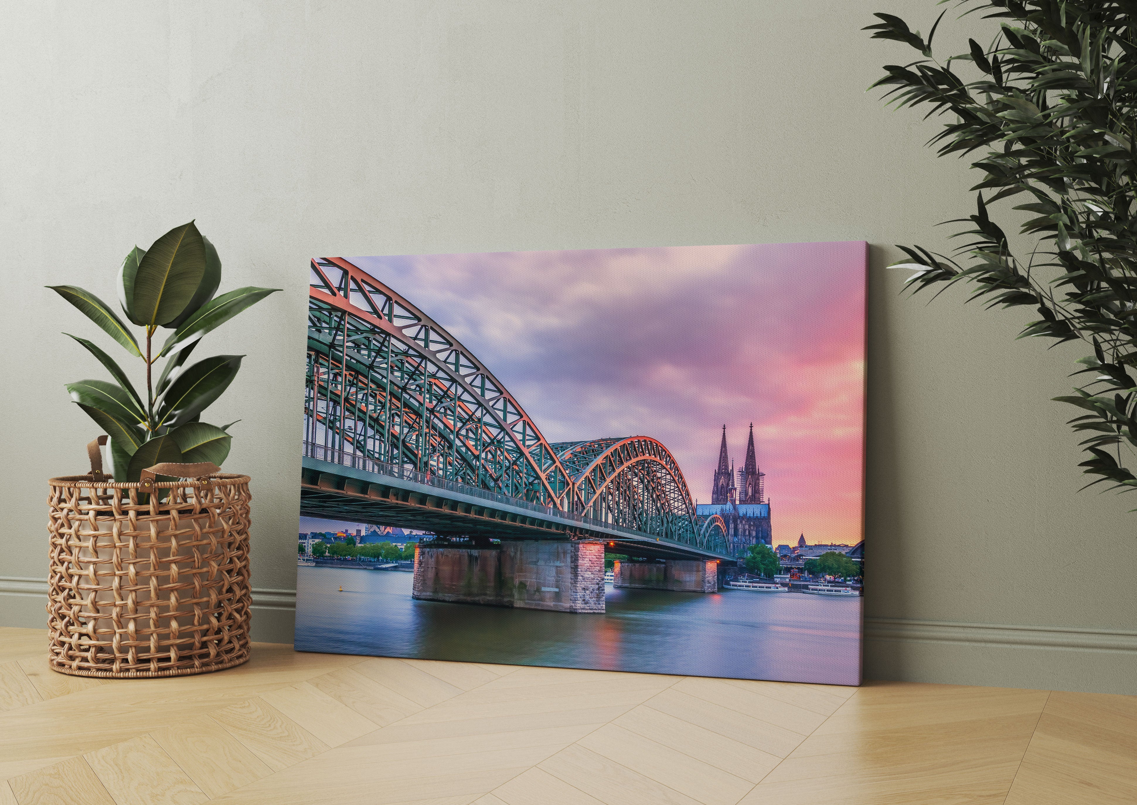 Hohenzollernbrücke in Köln Leinwandbild Wohnzimmer