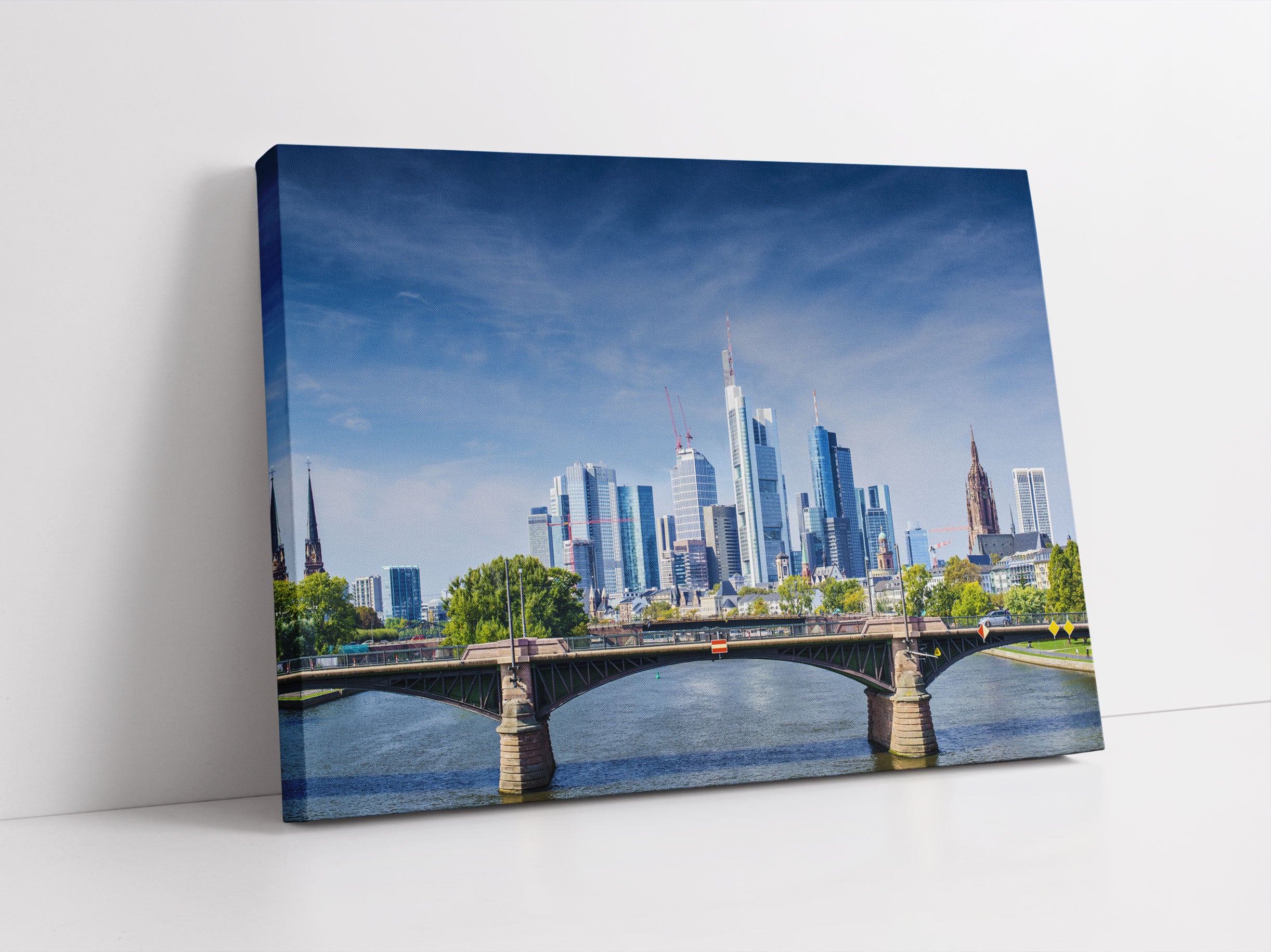 Skyline von Frankfurt am Main Leinwandbild Studio