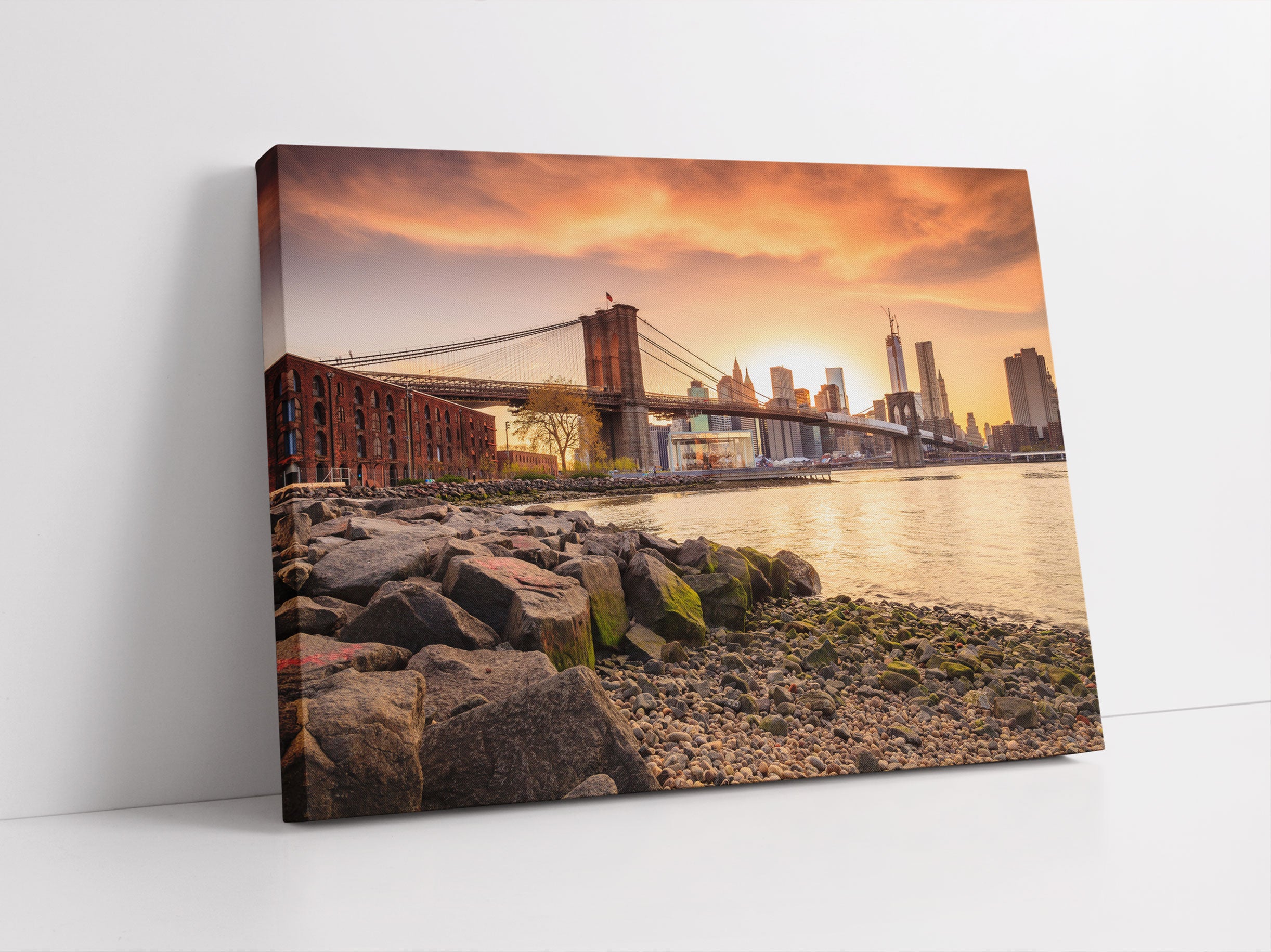 Brooklyn Bridge Sonnenuntergang Leinwandbild Studio