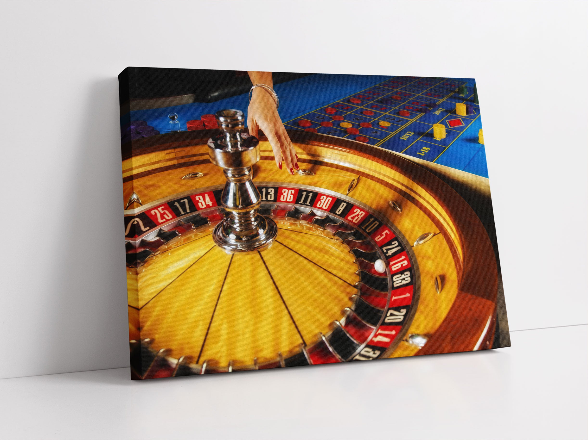 Roulette Tisch in Las Vegas Leinwandbild Studio