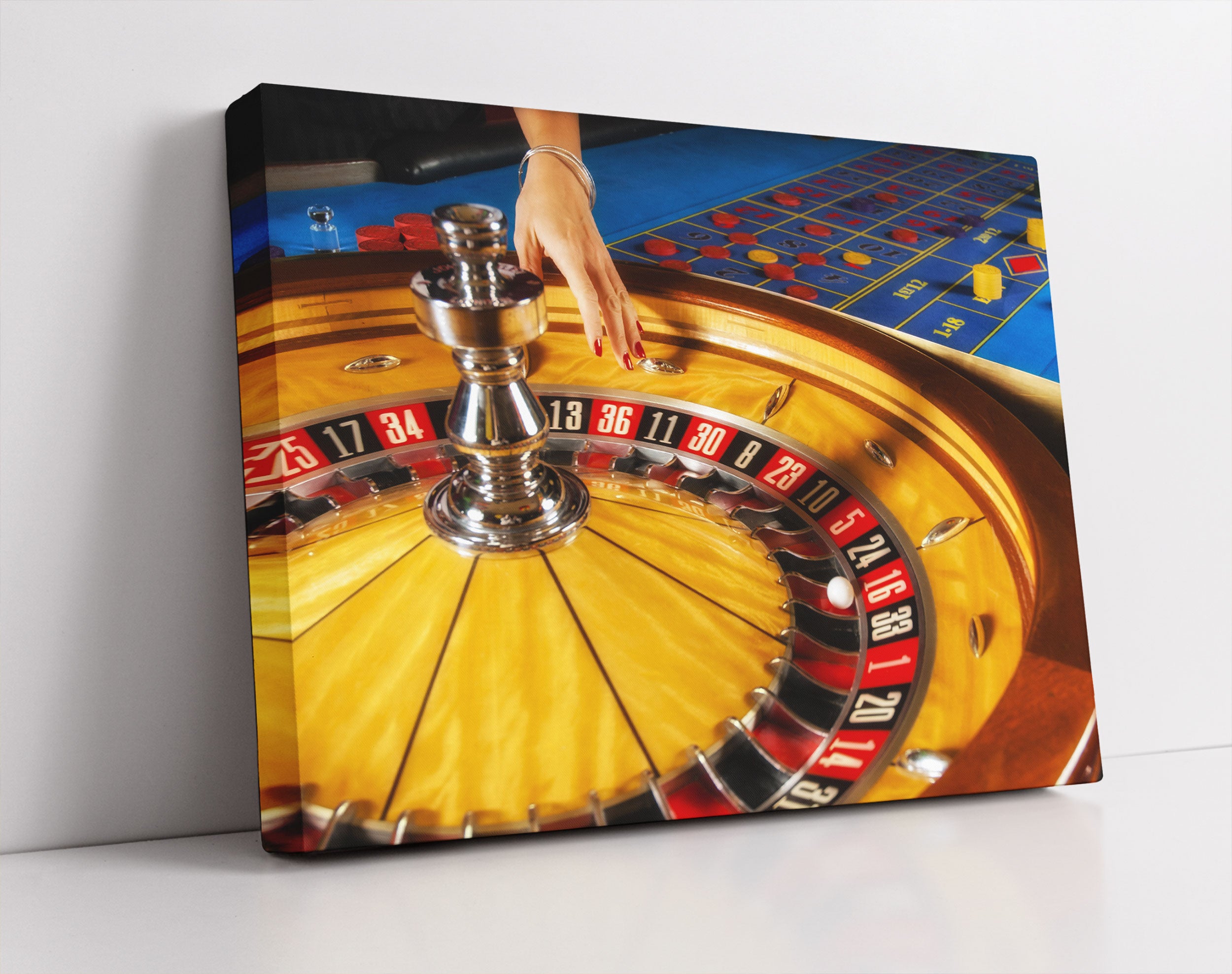 Roulette Tisch in Las Vegas - Leinwandbild