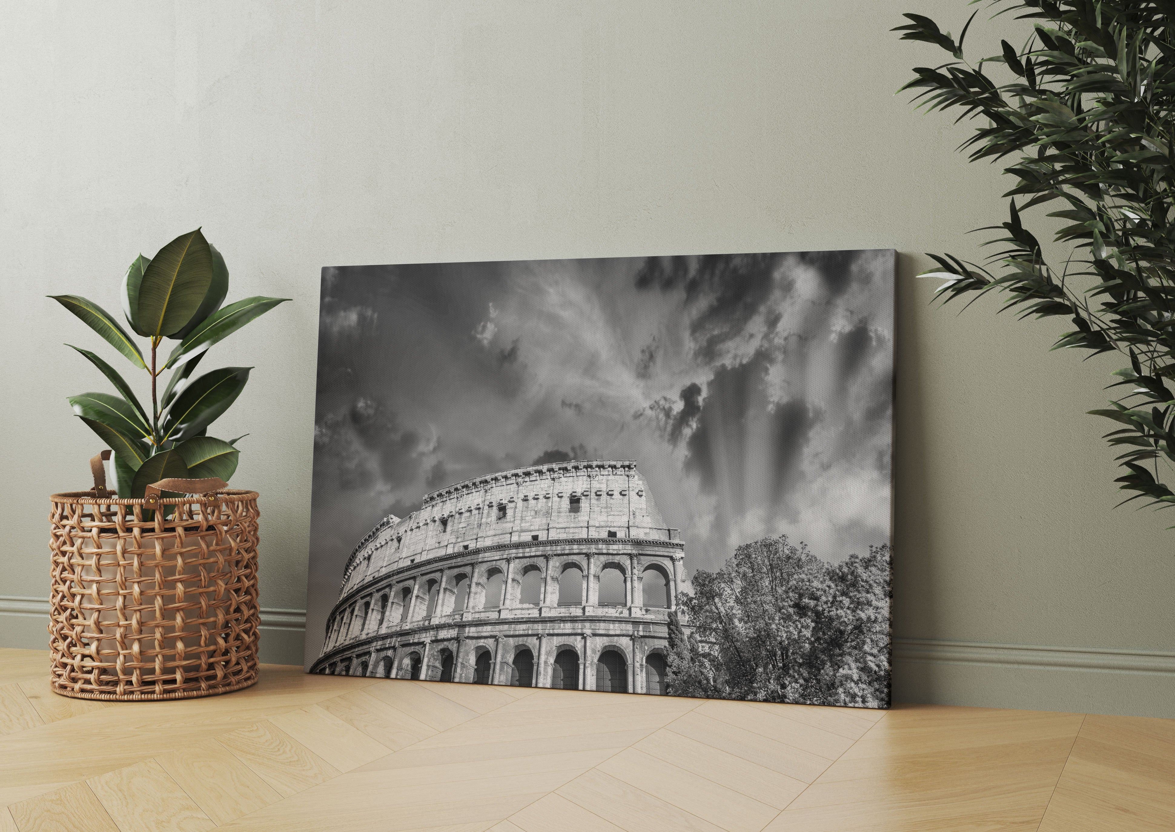 klassisches Colloseum in Rom Leinwandbild Wohnzimmer