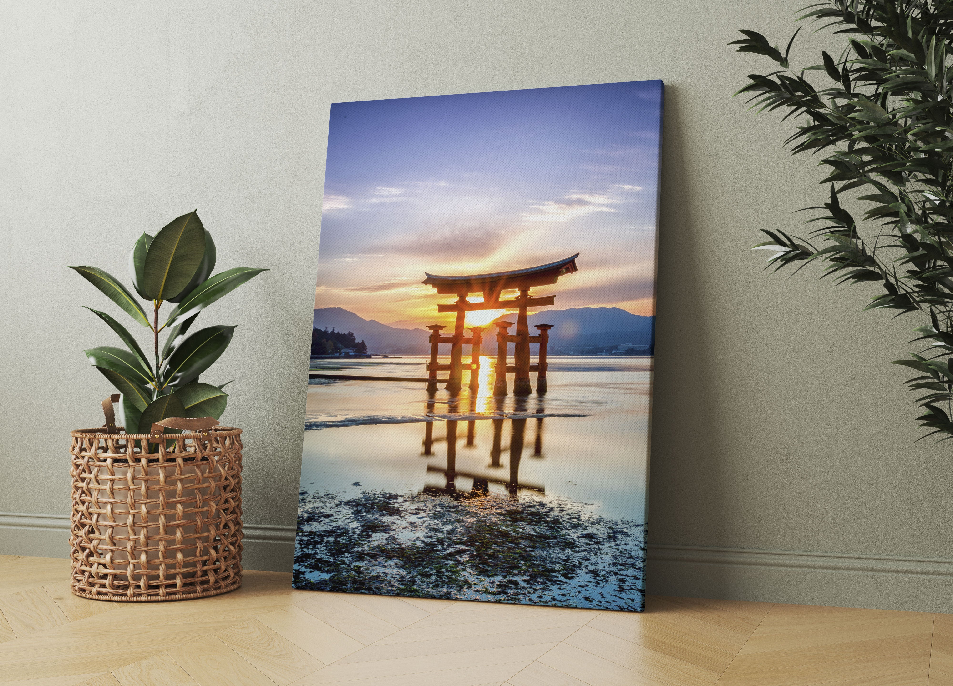 Torii Gate in Miyajima Japan Leinwandbild Wohnzimmer