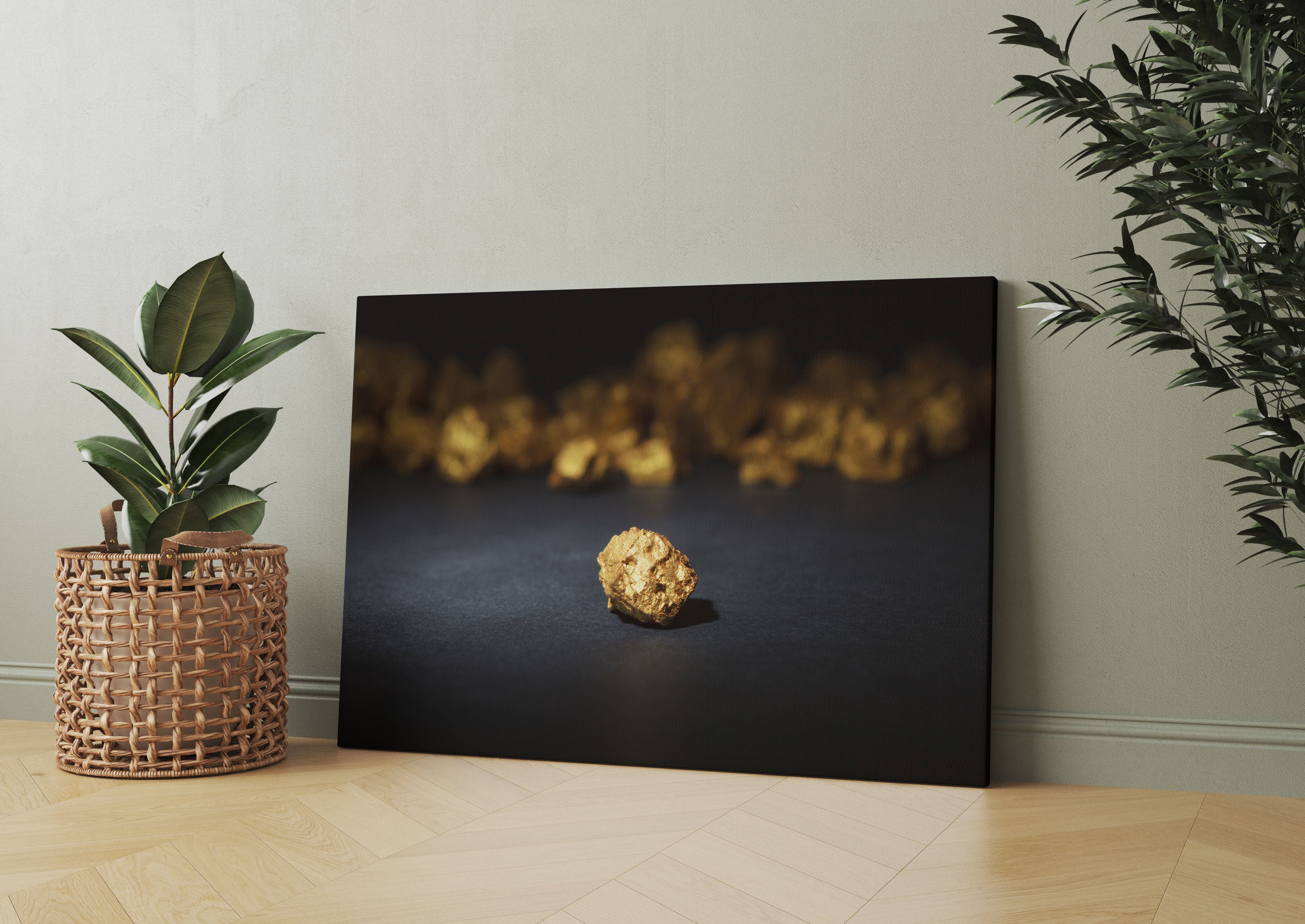 Goldnugget Leinwandbild Wohnzimmer