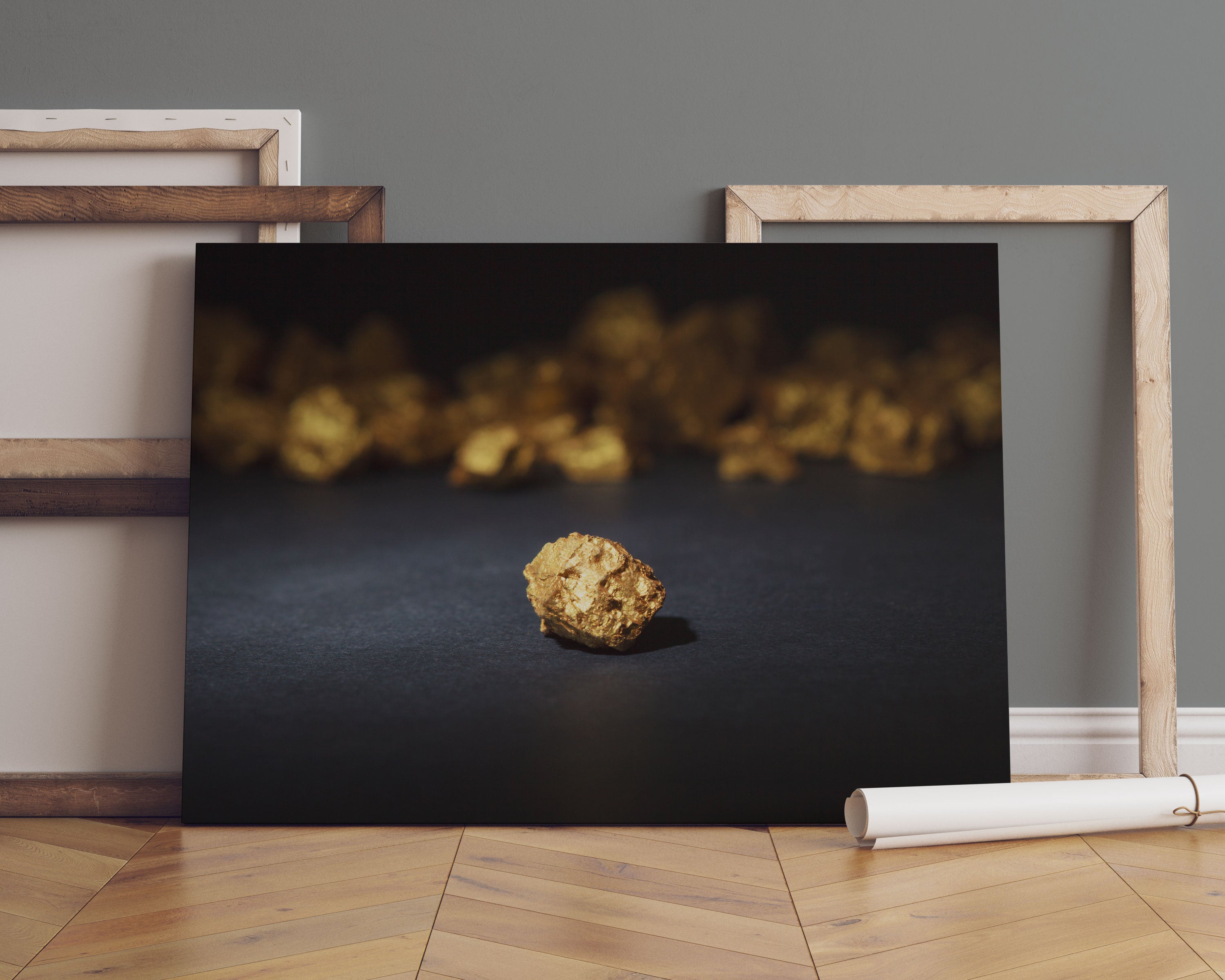 Goldnugget Leinwandbild Sofa