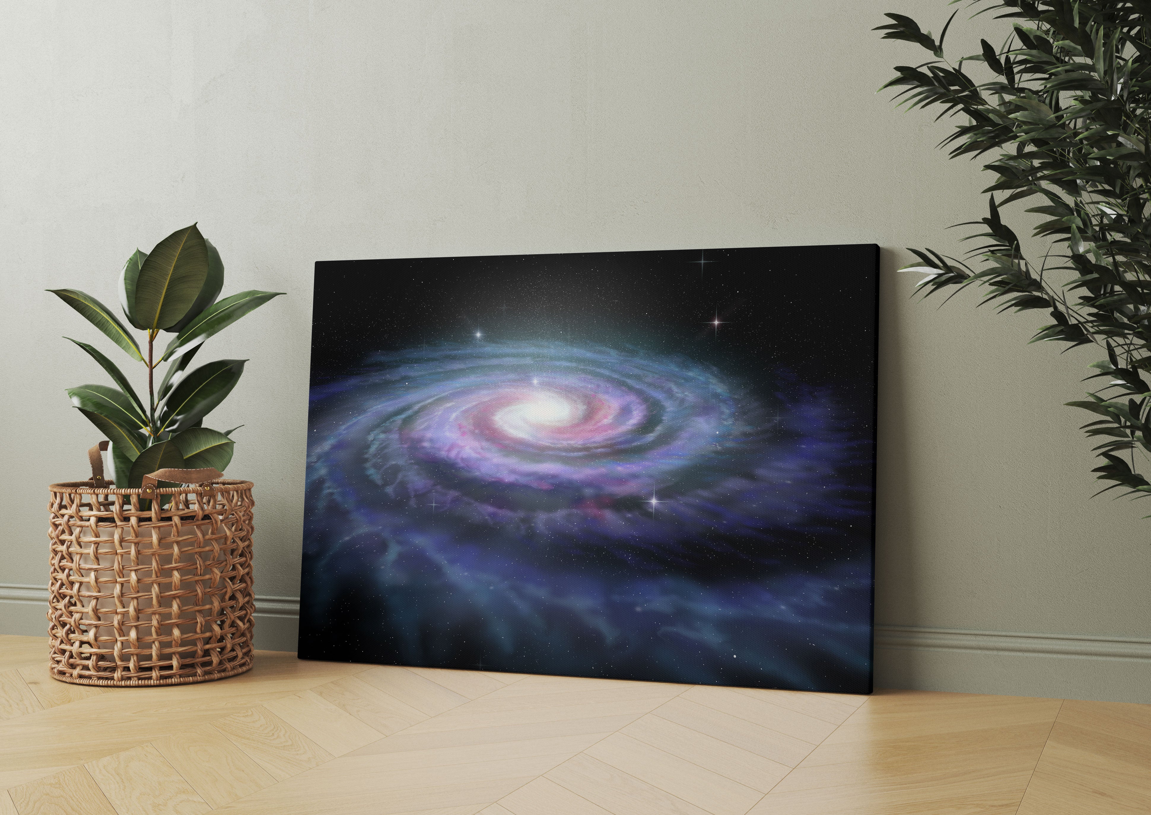 Sternenwirbel Galaxie Leinwandbild Wohnzimmer