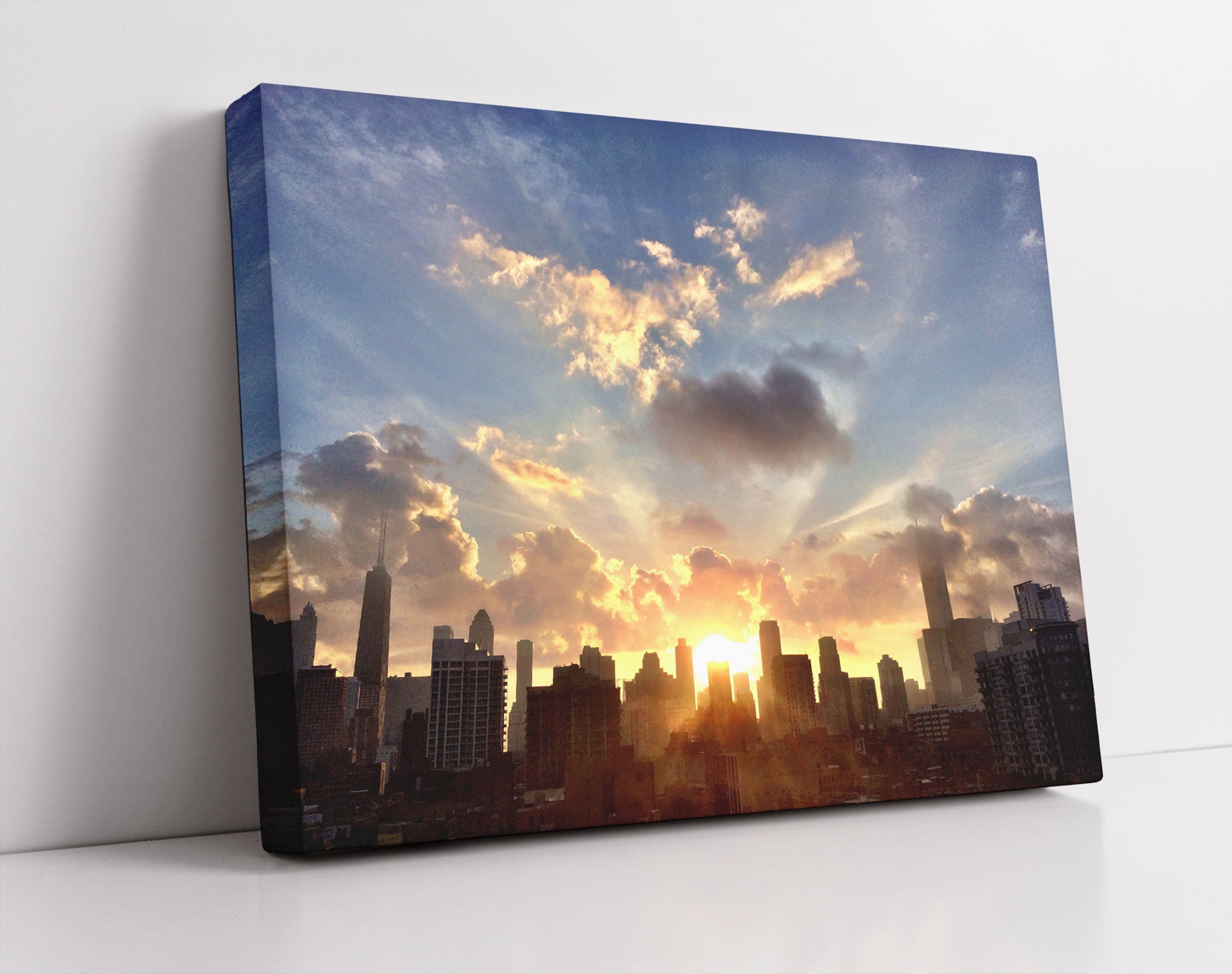 Chicago Skyline im Sonnenaufgang - Leinwandbild