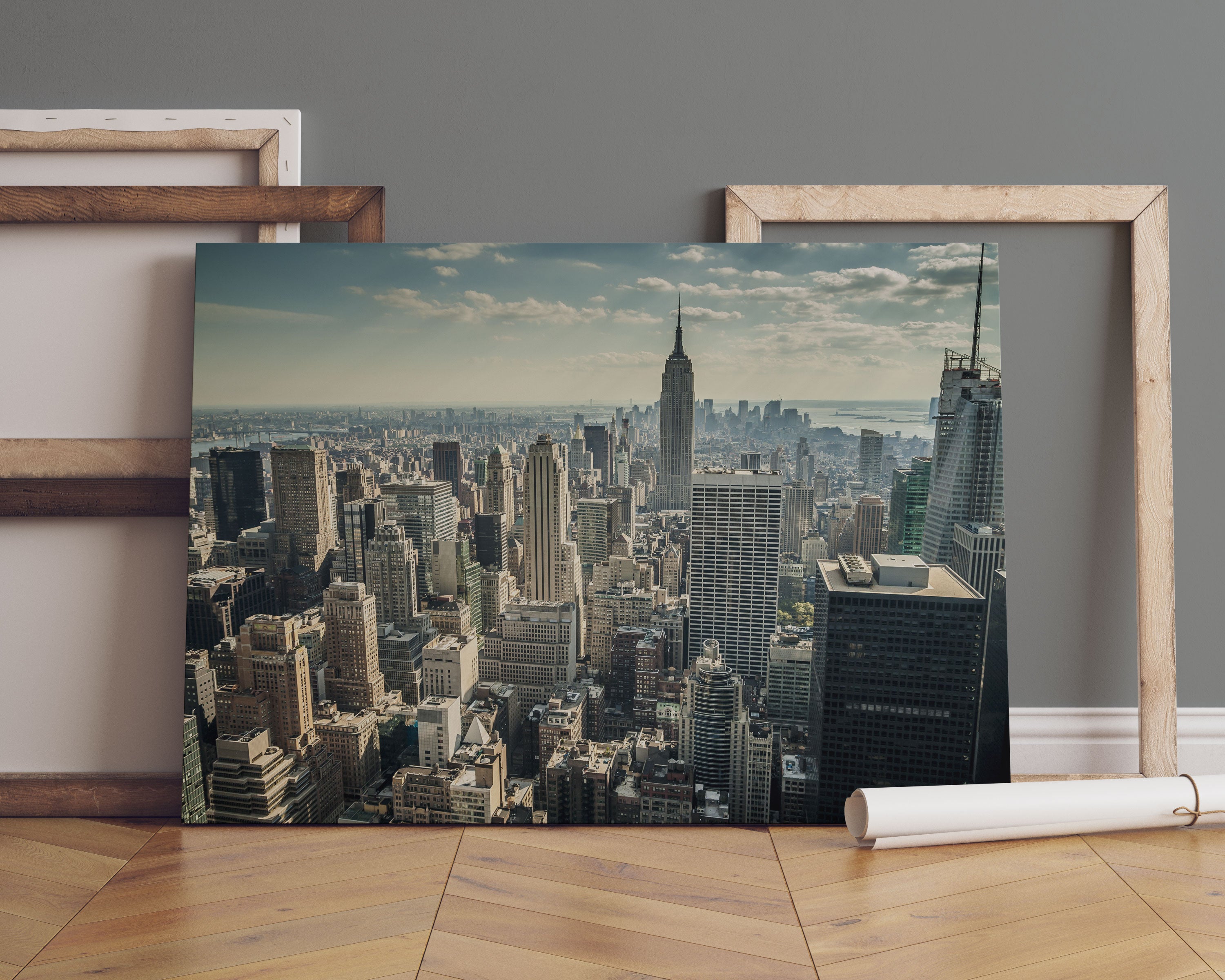 New York bei Tag Leinwandbild Sofa