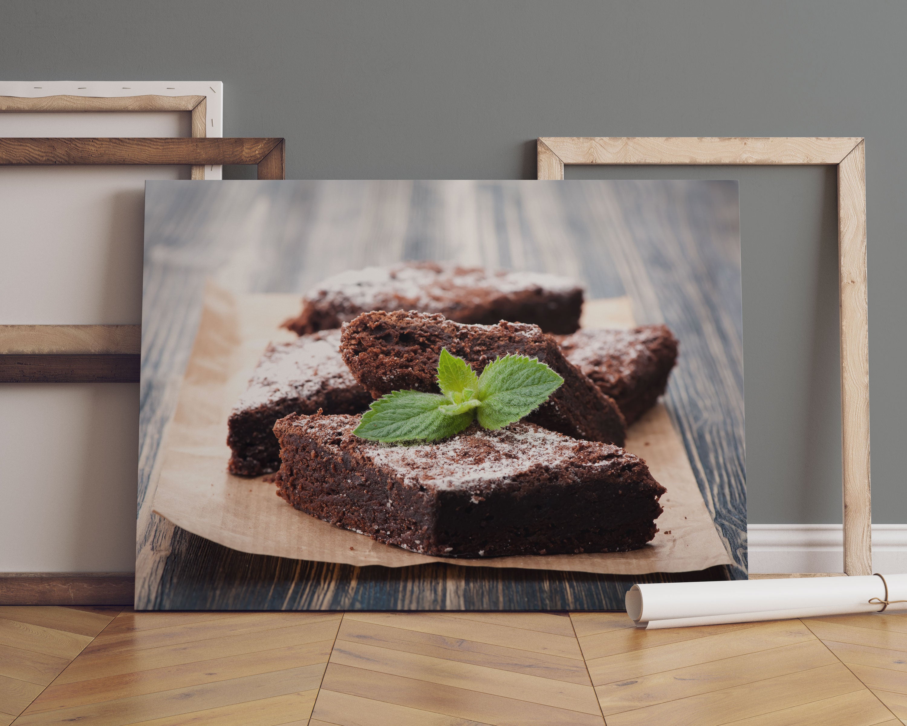 Schokobrownies Leinwandbild Sofa