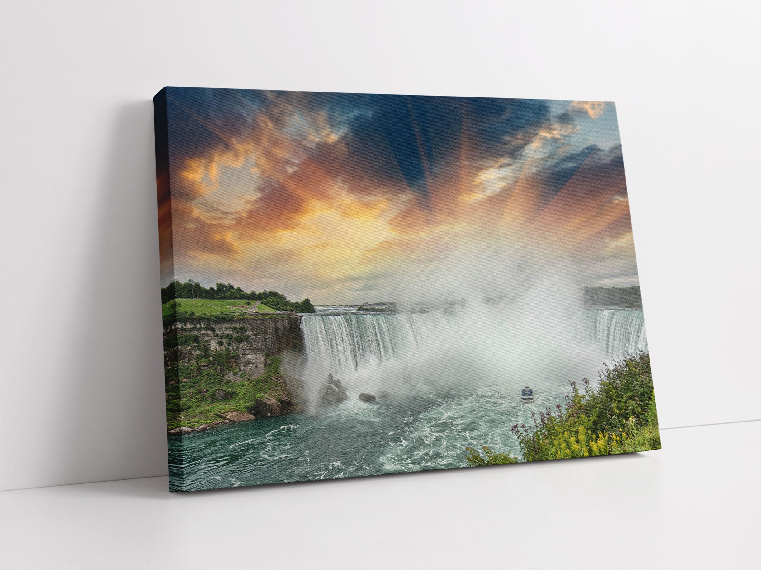 Niagarafälle bei Sonnenuntergang Leinwandbild Studio