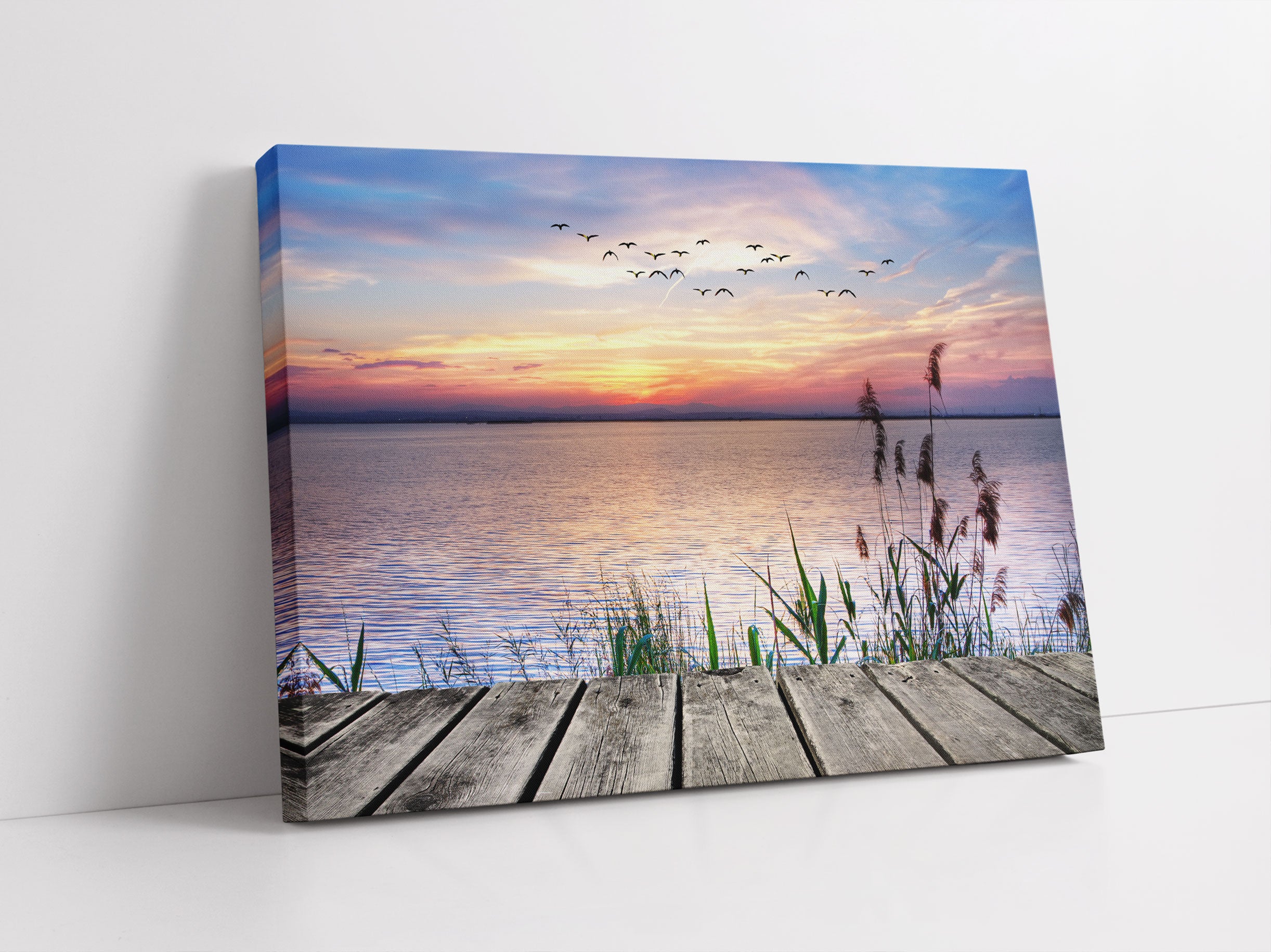 Steg mit Ausblick aufs Meer Leinwandbild Studio