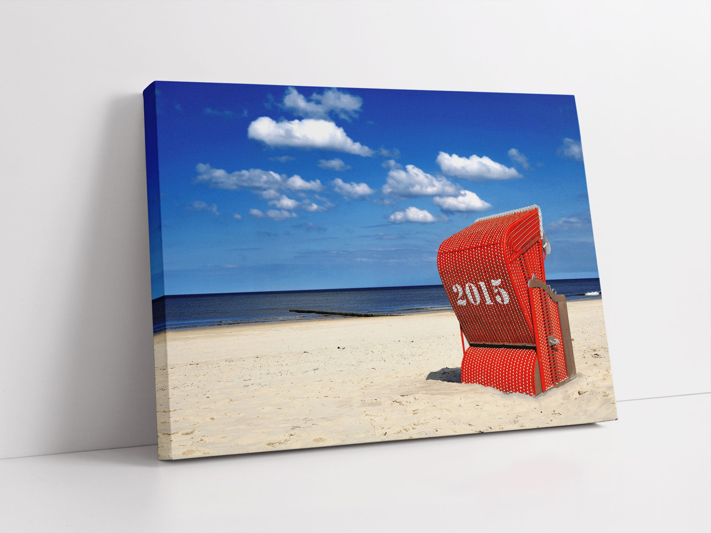 Strandkorb an der Nordsee Leinwandbild Studio