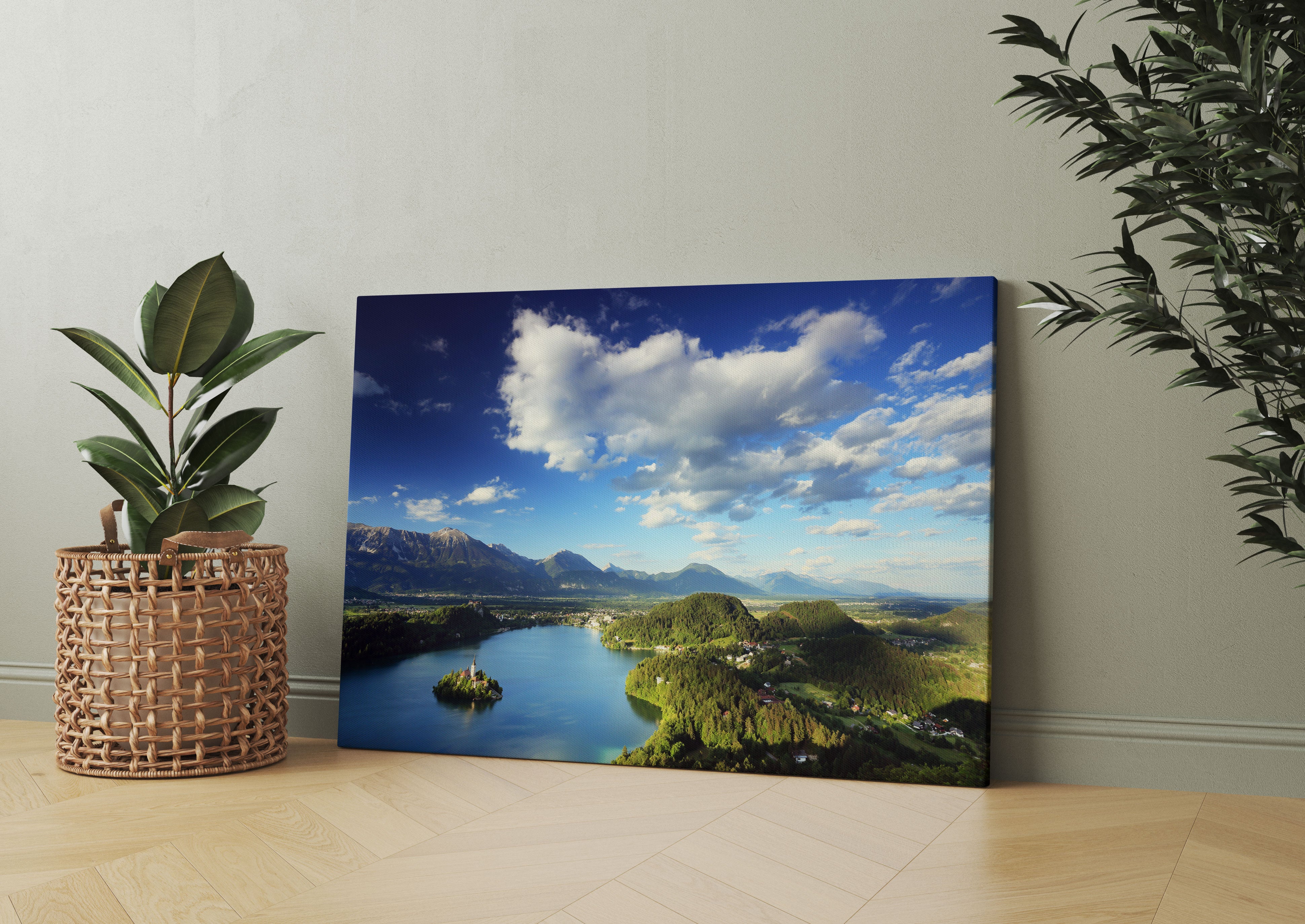 Atemberaubende Seen Landschaft Leinwandbild Wohnzimmer