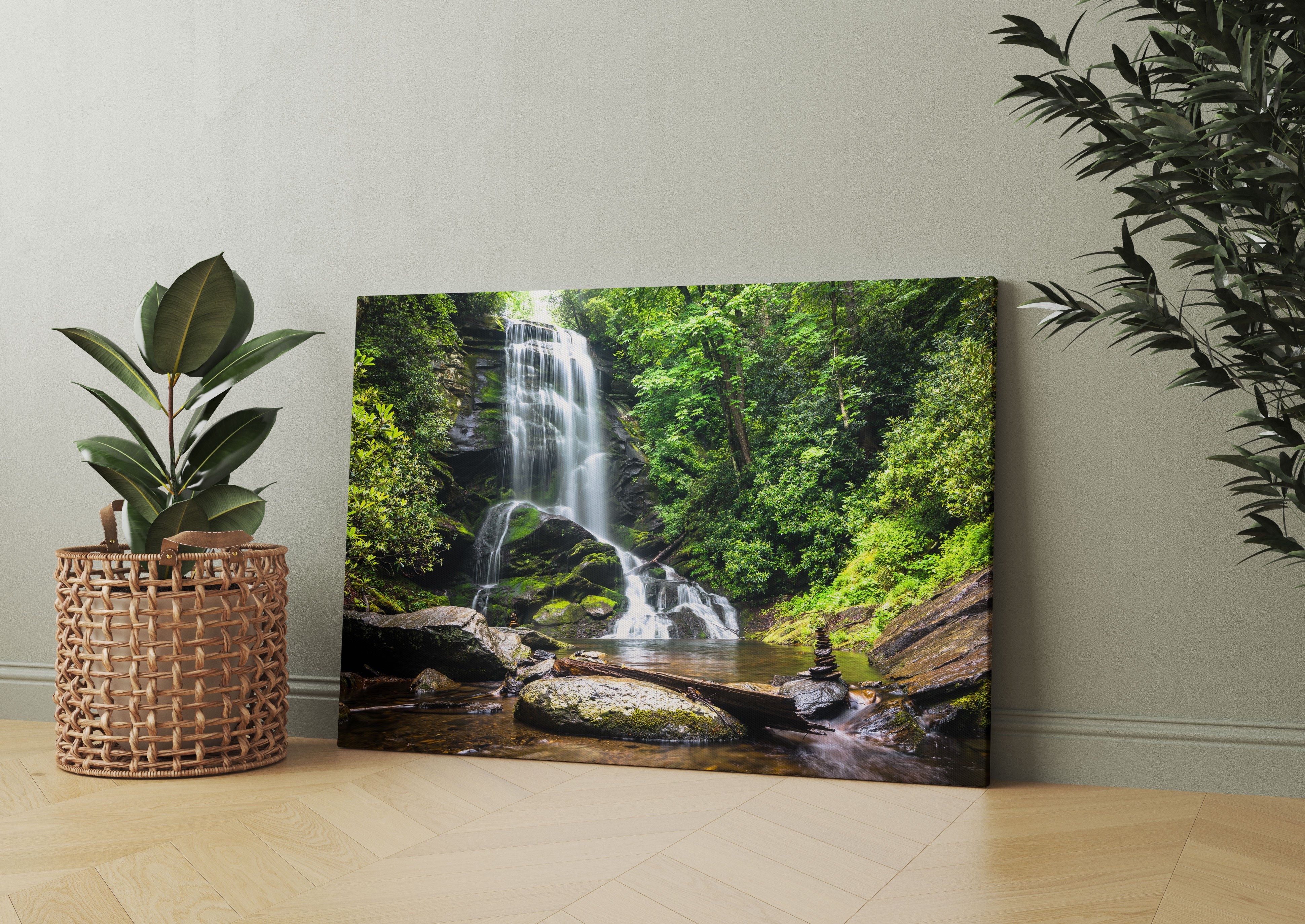 Wasserfall Leinwandbild Wohnzimmer