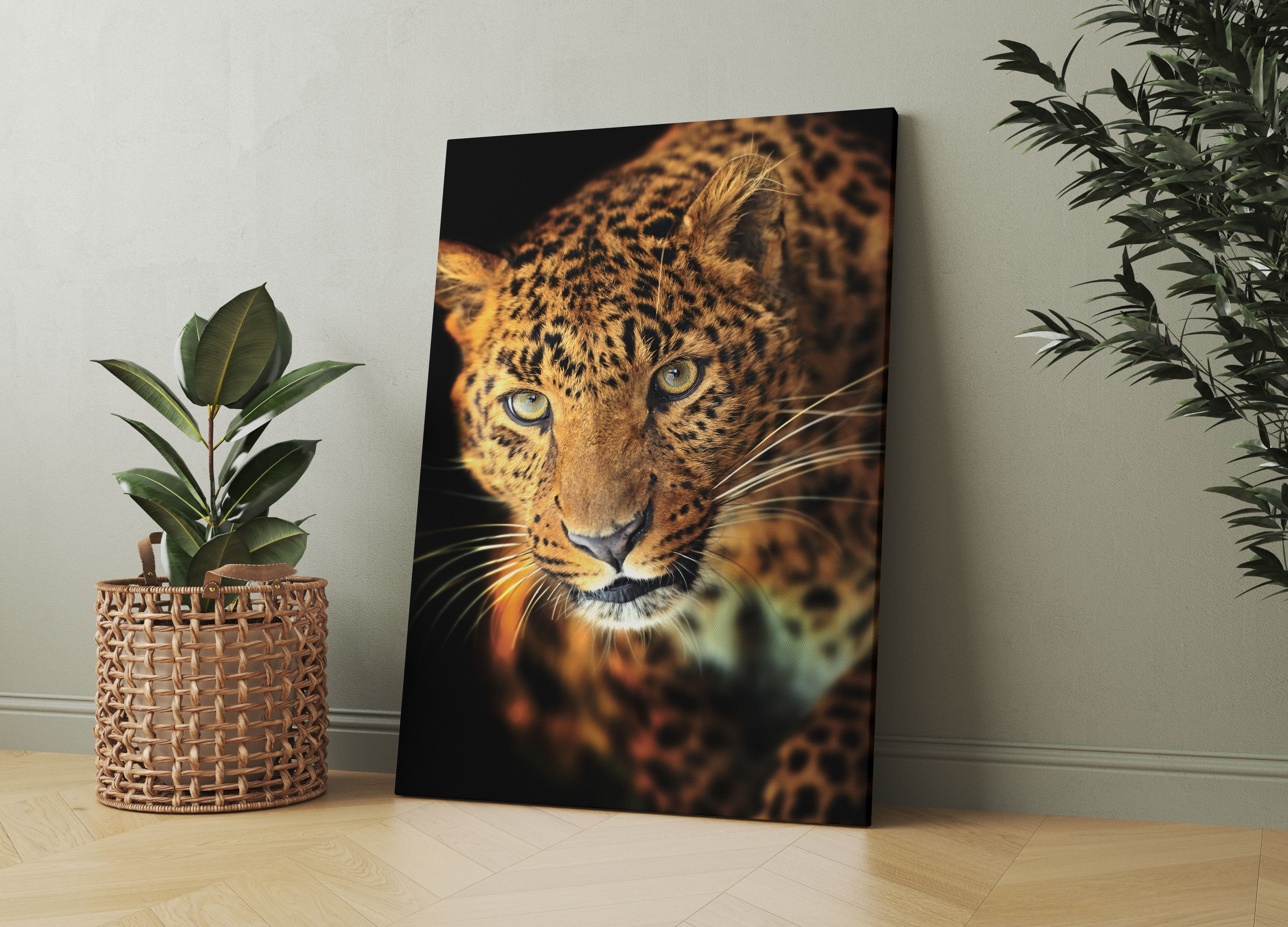 Anmutiger Leopard Leinwandbild Wohnzimmer