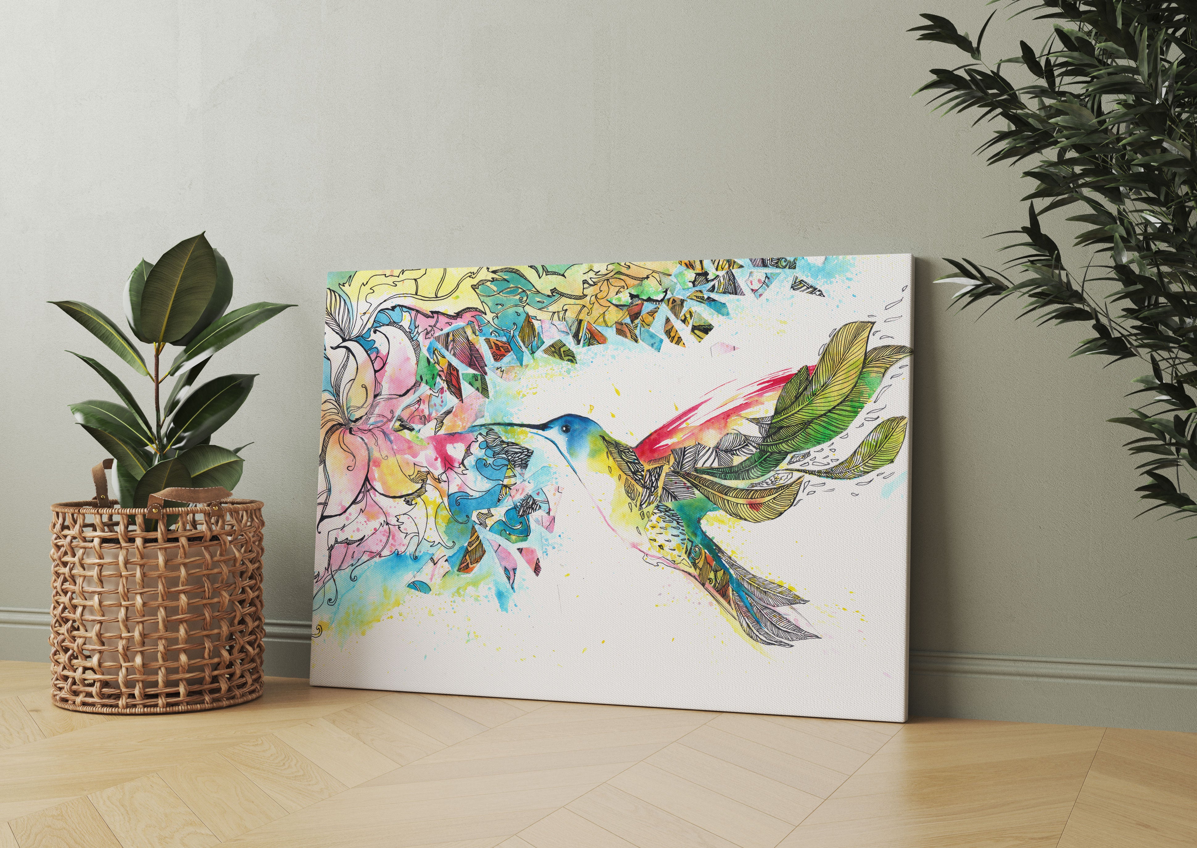 Kolibri Kunst Leinwandbild Wohnzimmer