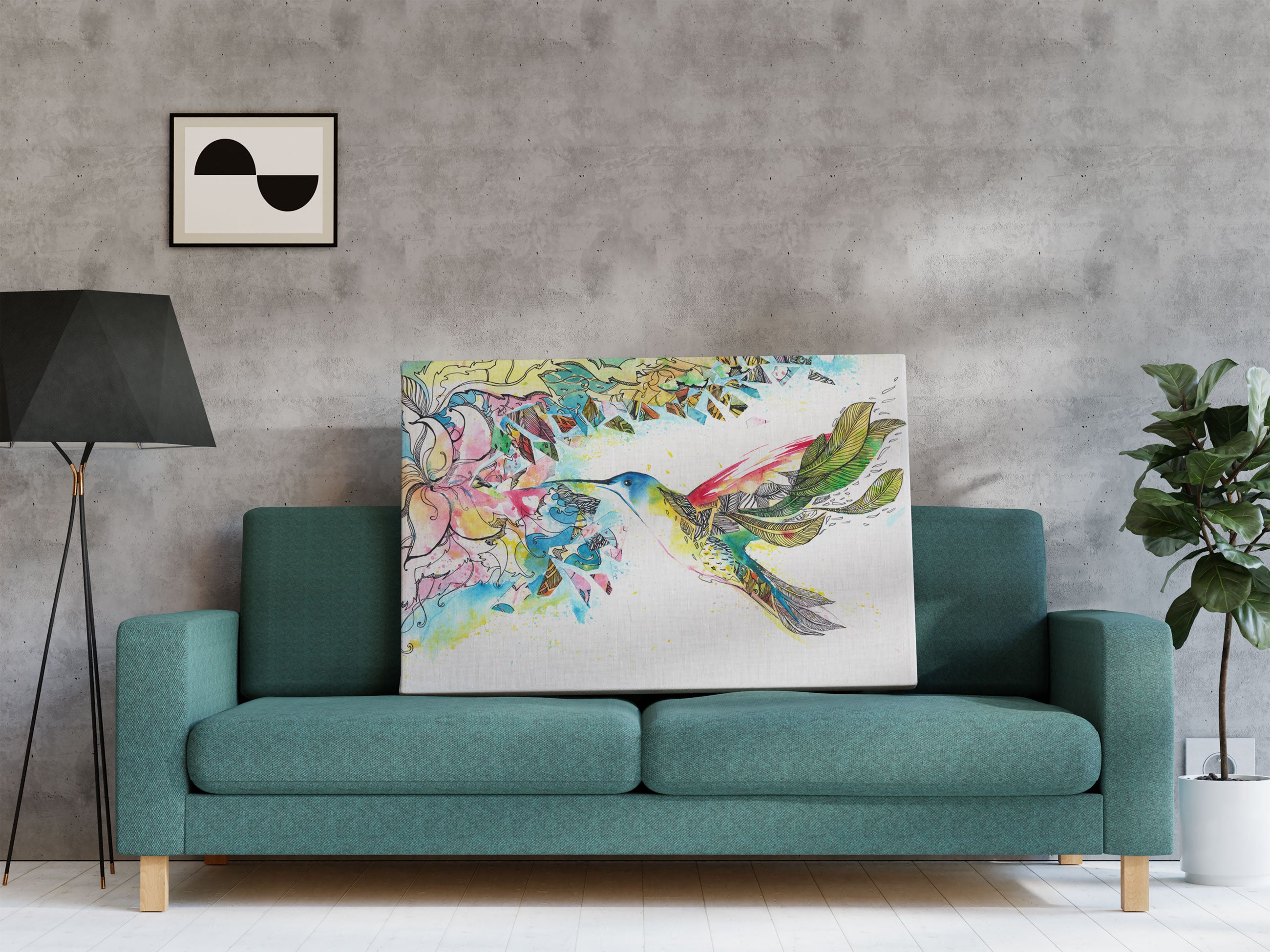 Kolibri Kunst Leinwandbild Regal