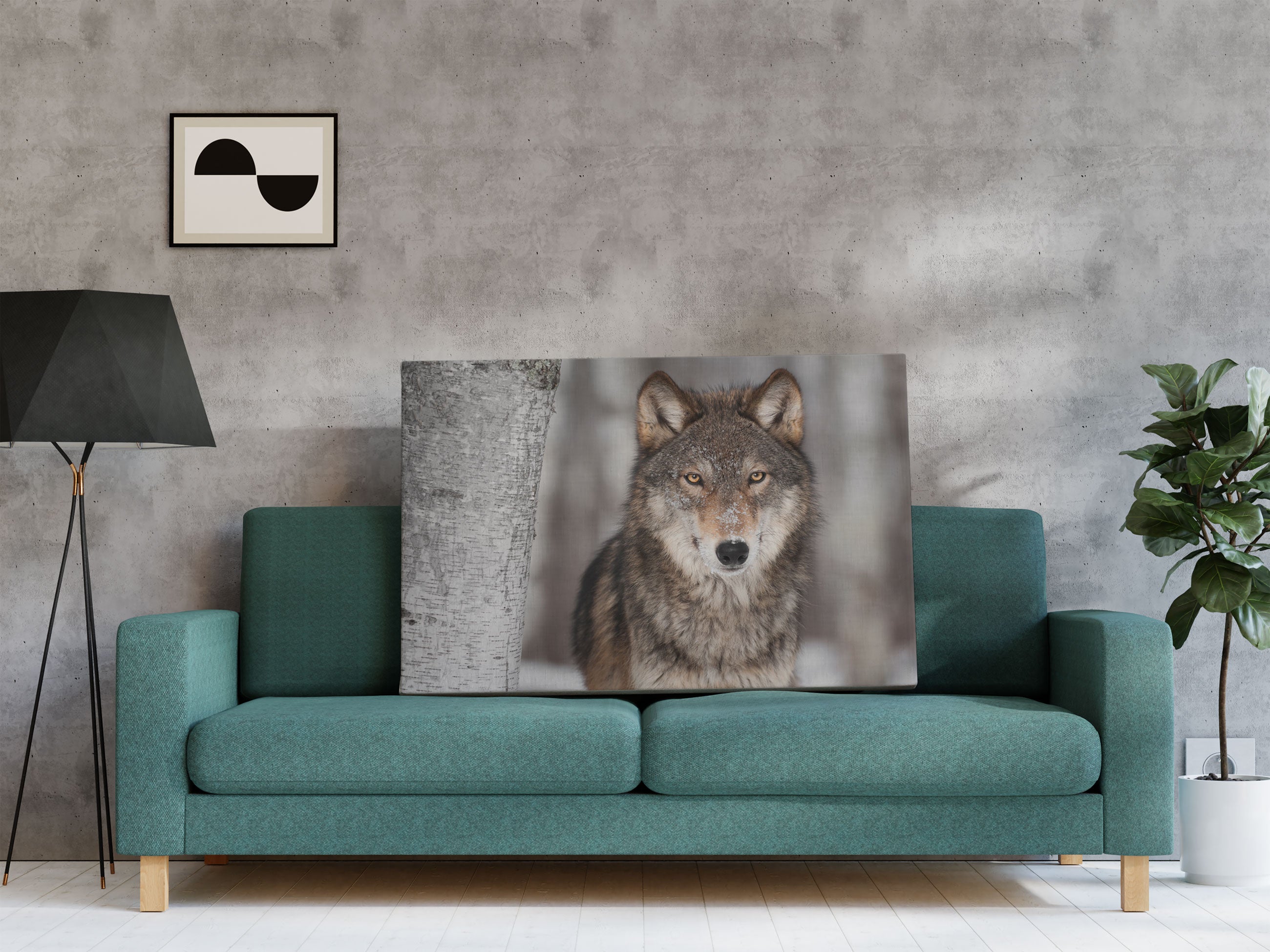 Wachsamer Wolf Leinwandbild Regal