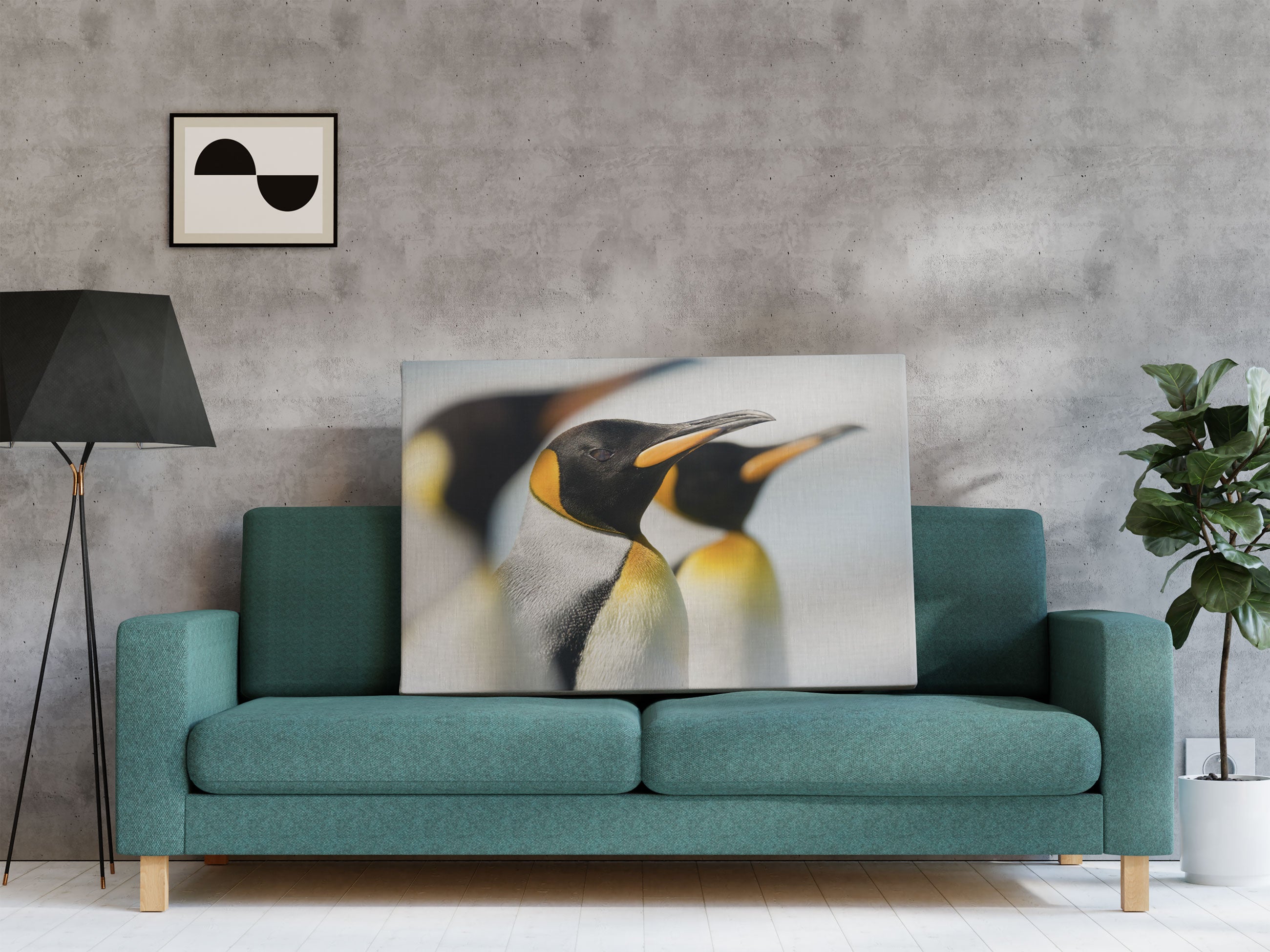 Pinguine Leinwandbild Regal